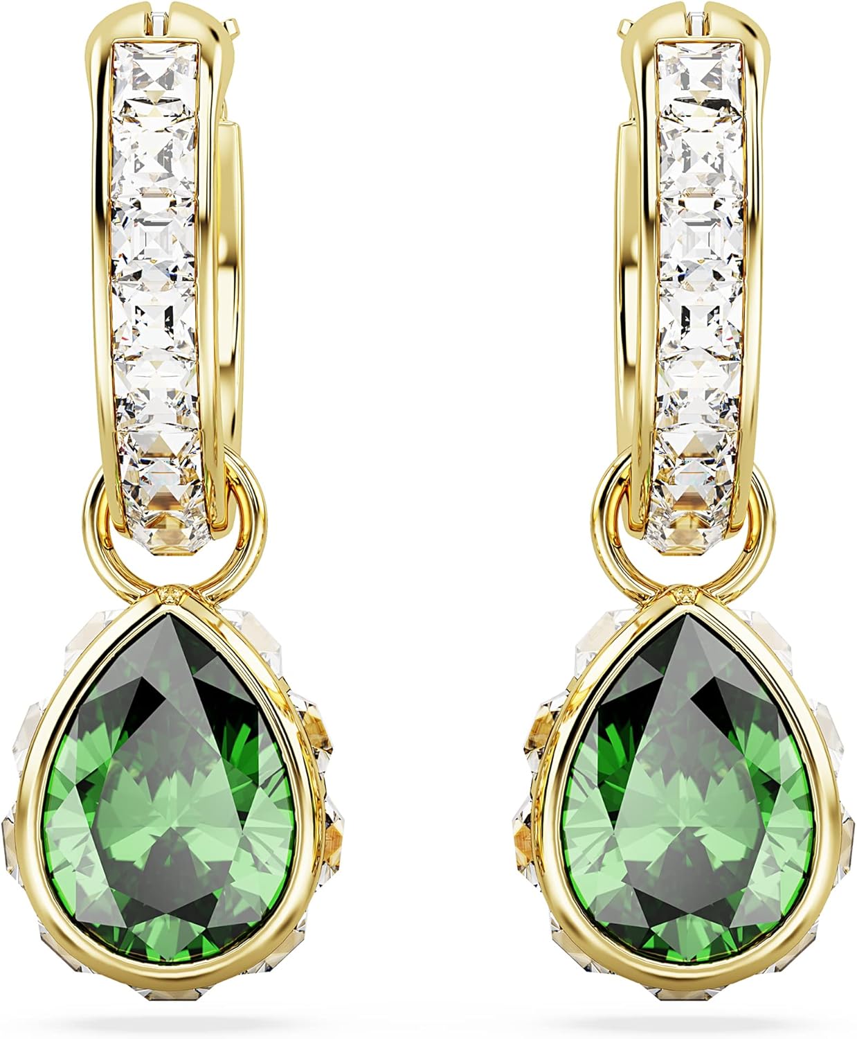 Swarovski Chroma Stud Earring Collection, Rhodium and Gold Tone Finishes, Multi-Color Crystals image 2
