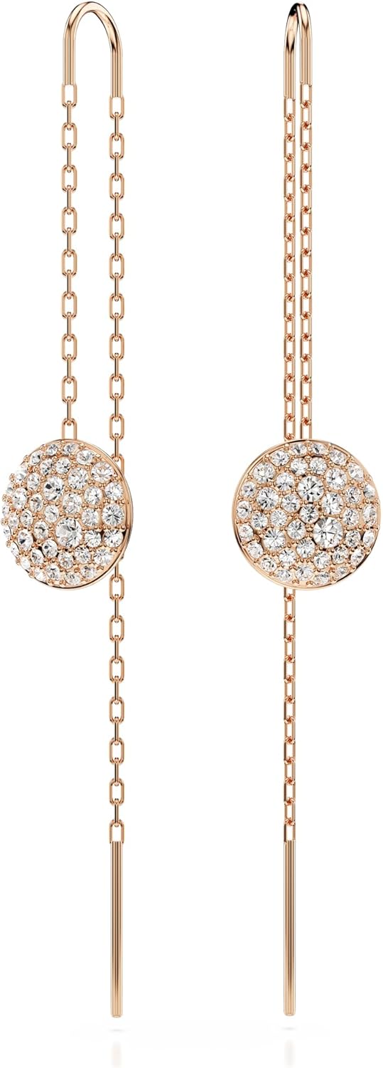 Swarovski Meteora Earrings Collection, Meteor Inspired Design with Snow Pavé of Clear Round Crystals image 1