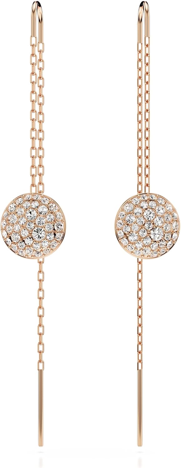 Swarovski Meteora Earrings Collection, Meteor Inspired Design with Snow Pavé of Clear Round Crystals image 2