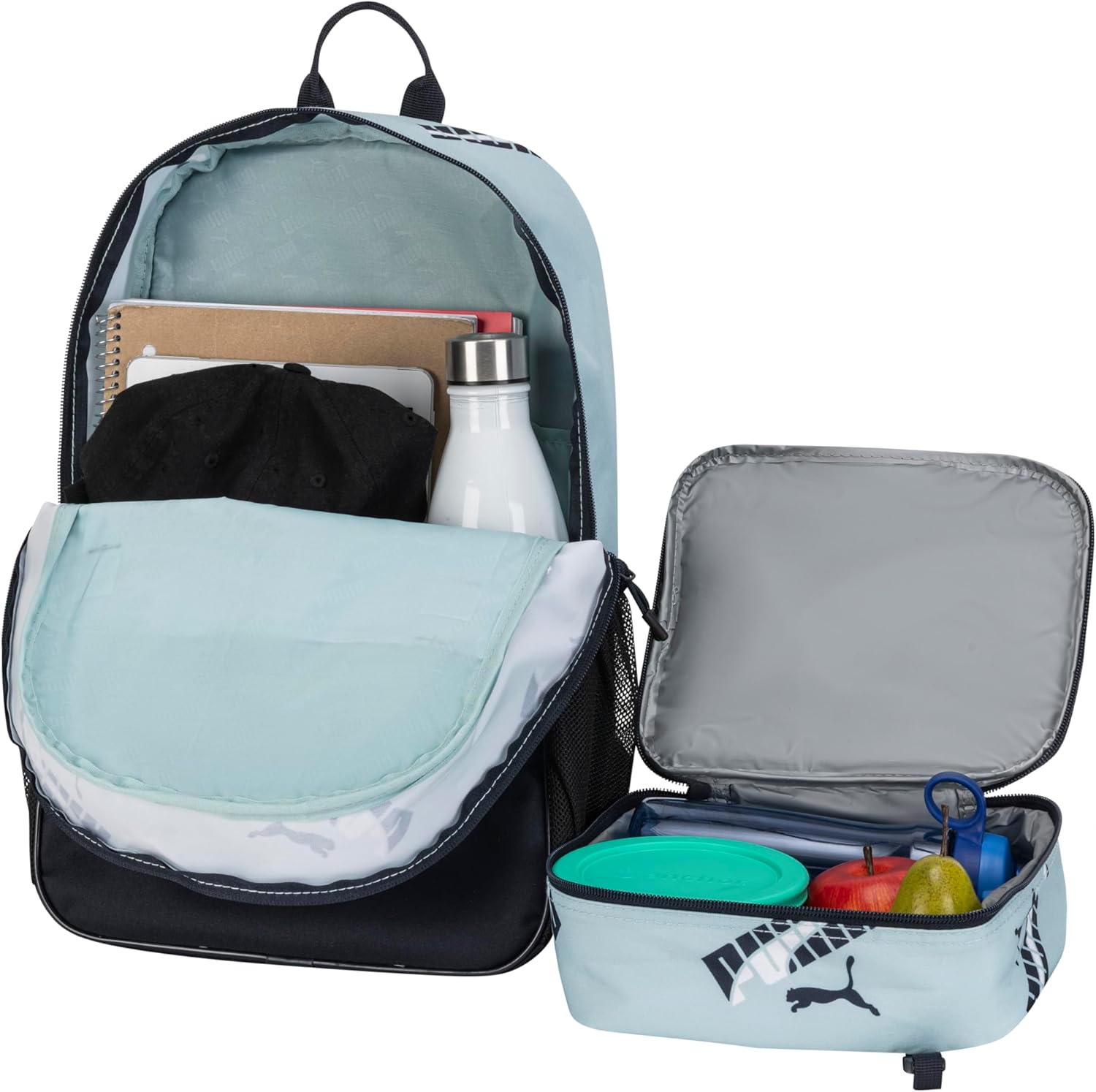 PUMA Unisex Kid's Colony Lunch Kit & Backpack Combo, Modern Mint/New Navy, Medium image 4
