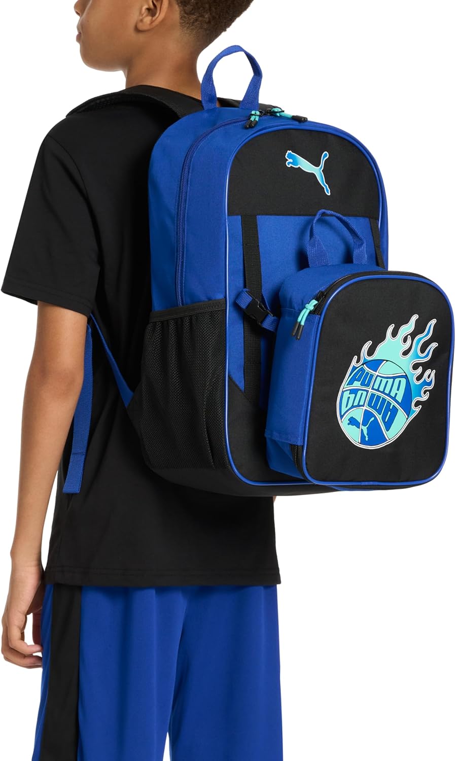 PUMA Unisex Kid's Colony Lunch Kit & Backpack Combo, Modern Mint/New Navy, Medium image 5