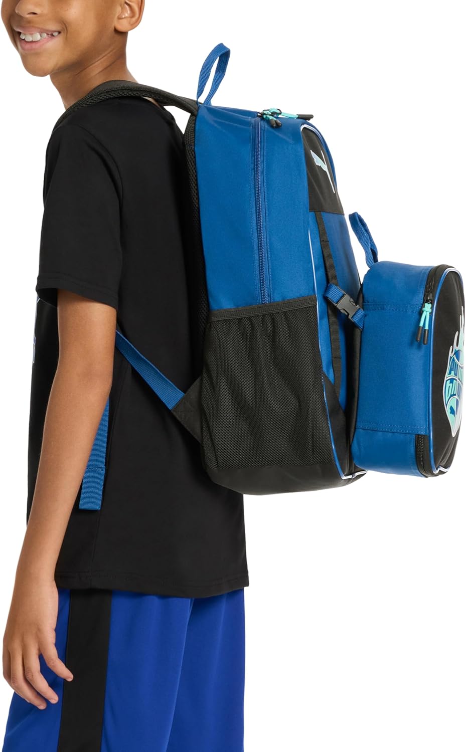 PUMA Unisex Kid's Colony Lunch Kit & Backpack Combo, Modern Mint/New Navy, Medium image 6