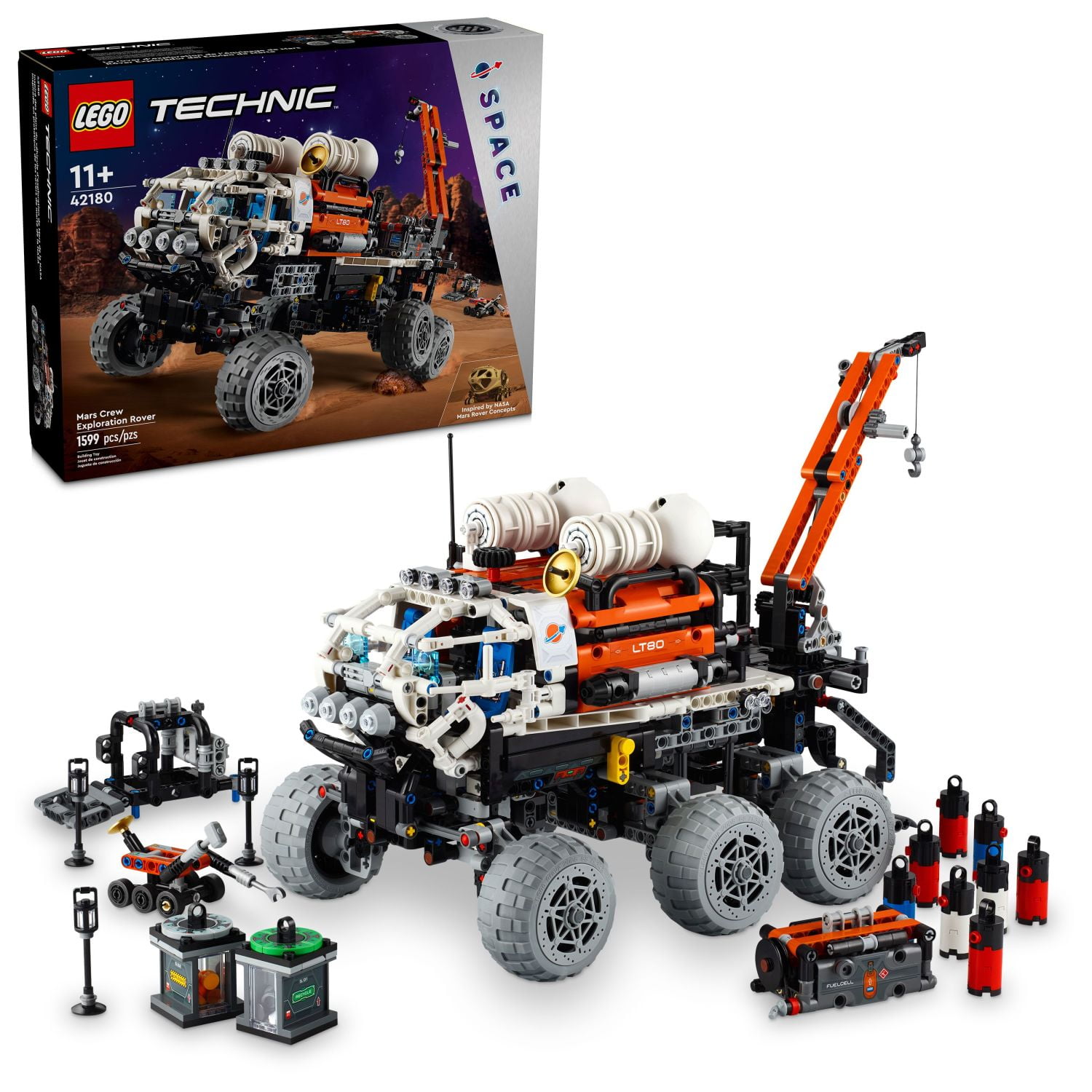 LEGO Technic Mars Crew Exploration Rover Building Set, Space Gift for Boys and Girls, Science Project, NASA Inspired Toy, Advanced Building Kit for Kids Ages 10 and Up, 42180 image 1