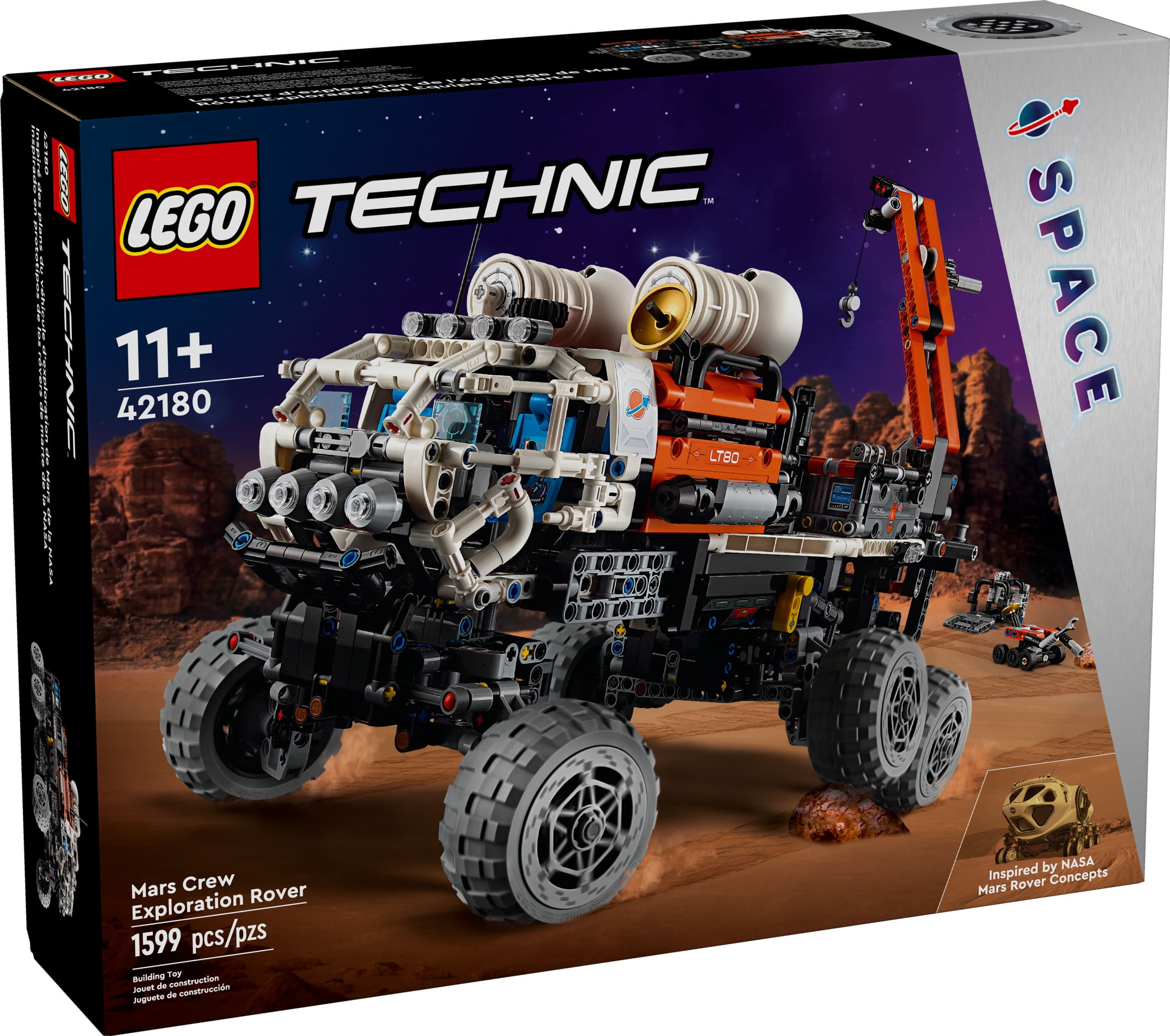 LEGO Technic Mars Crew Exploration Rover Building Set, Space Gift for Boys and Girls, Science Project, NASA Inspired Toy, Advanced Building Kit for Kids Ages 10 and Up, 42180 image 2