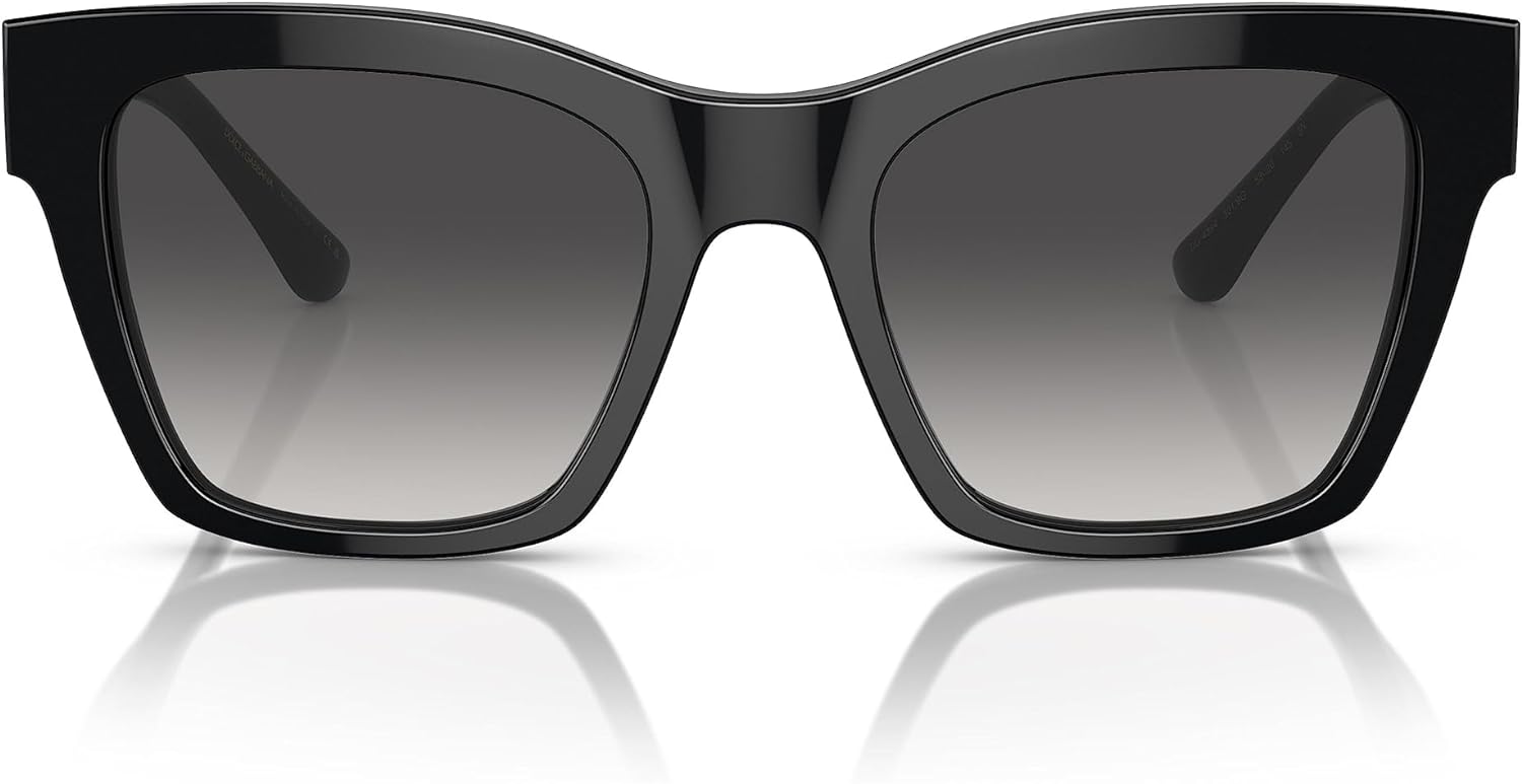 Dolce & Gabbana Women's Round Fashion Sunglasses, Black/Grey Gradient, One Size image 4