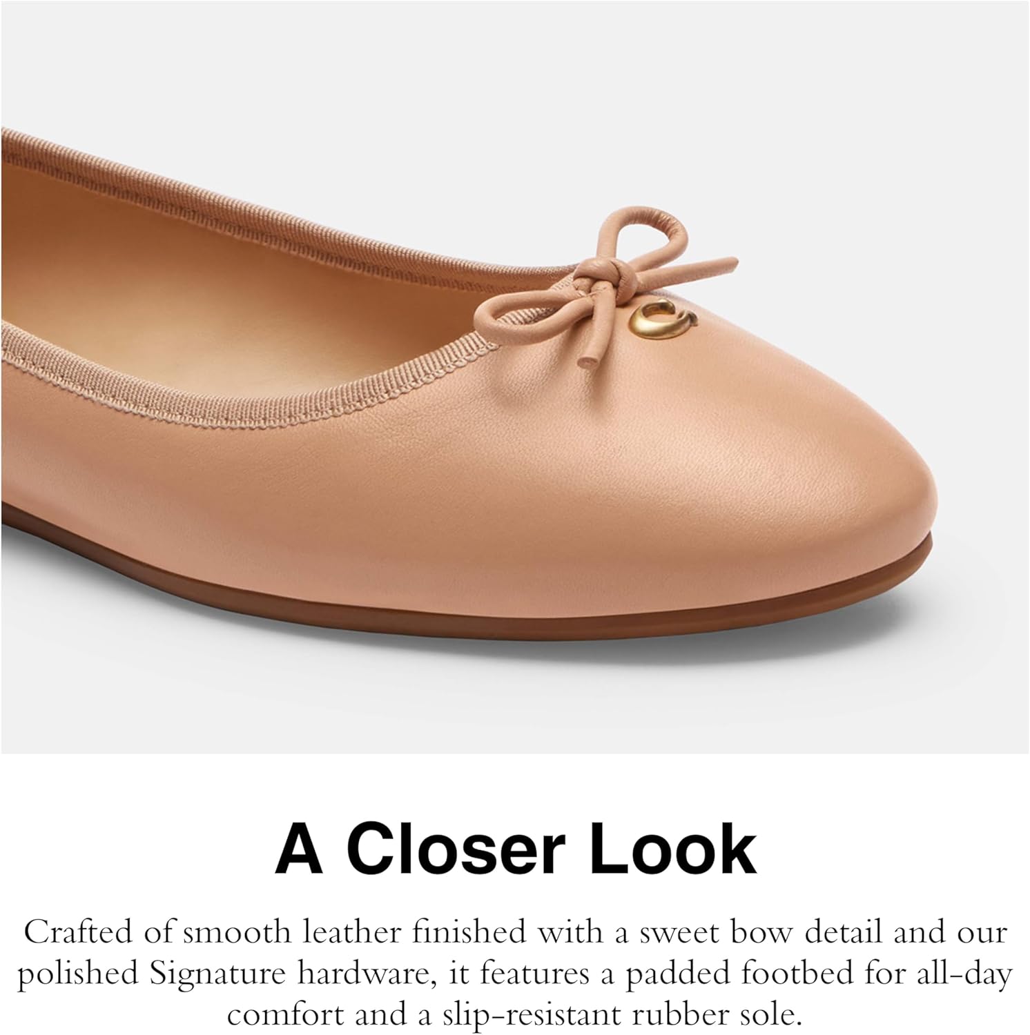 Coach Women's Abigail Leather Ballet Flat image 4