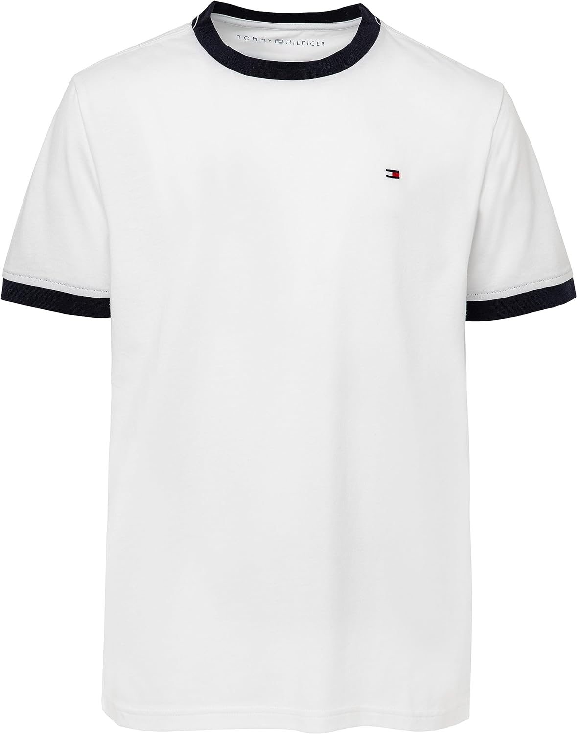 Tommy Hilfiger Boys' Short Sleeve Ken Ringer Crew Neck T-Shirt, Soft, Comfortable, Relaxed Fit image 1