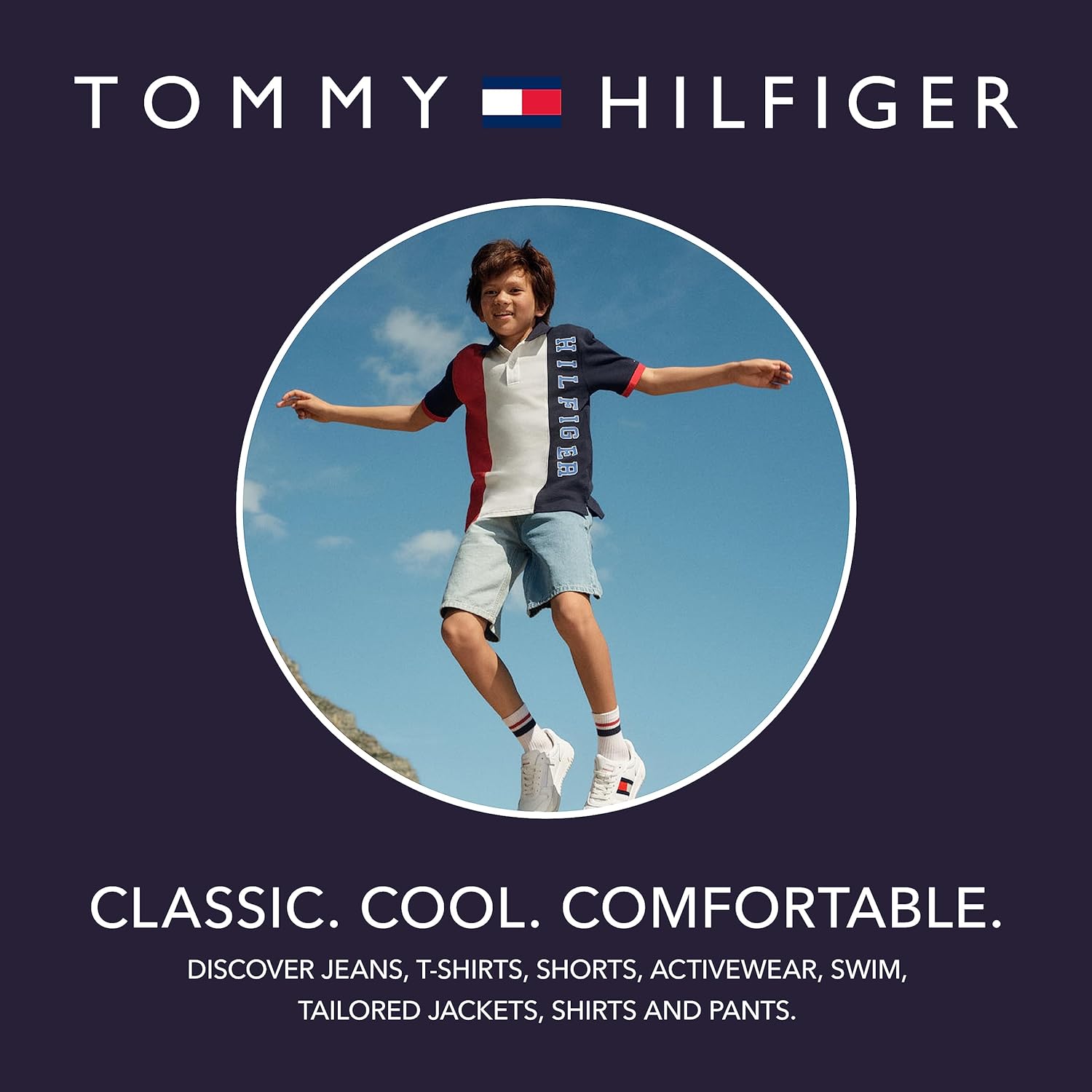 Tommy Hilfiger Boys' Short Sleeve Ken Ringer Crew Neck T-Shirt, Soft, Comfortable, Relaxed Fit image 4