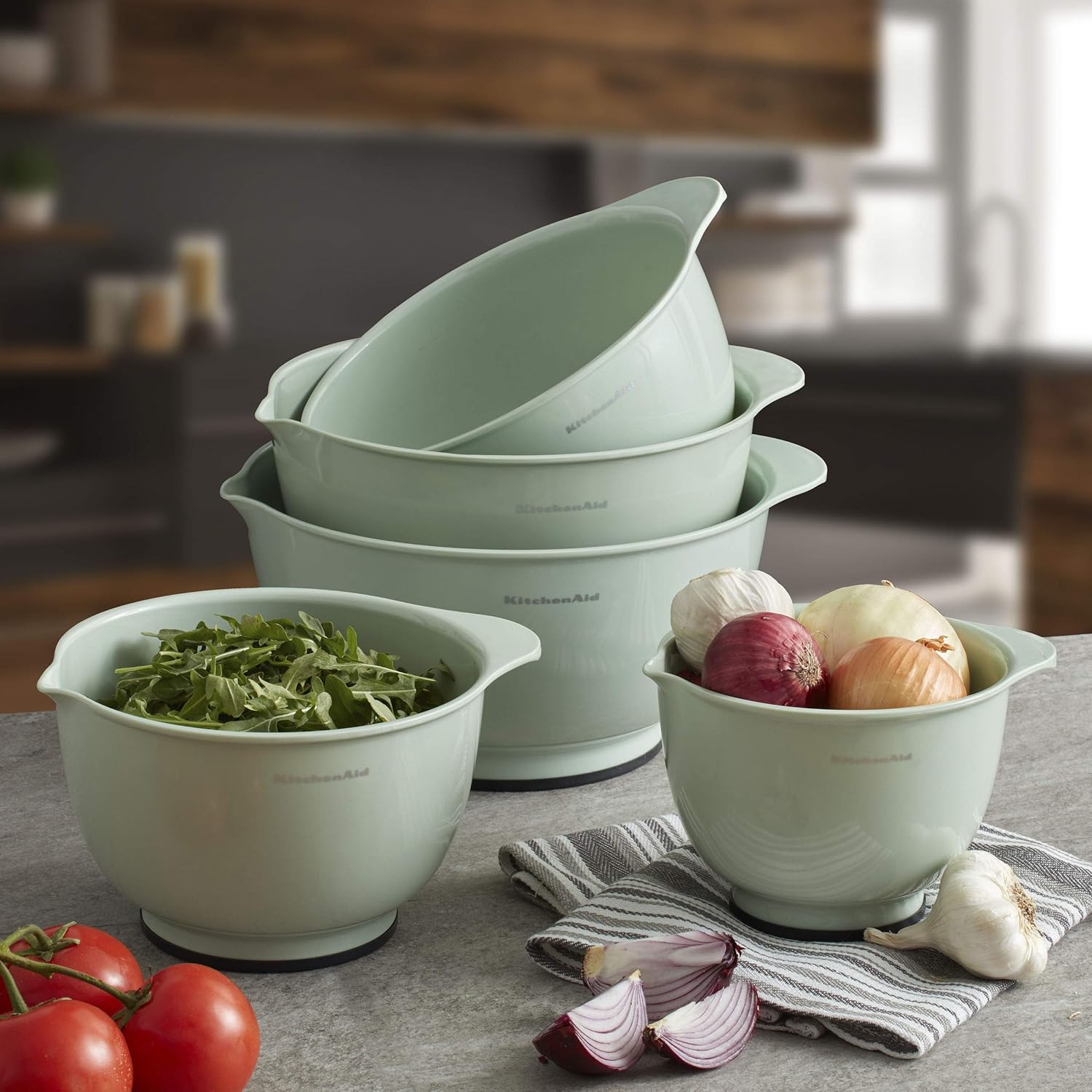 KitchenAid - KE178OSPIA KitchenAid Classic Mixing Bowls, Set of 5, Pistachio image 4