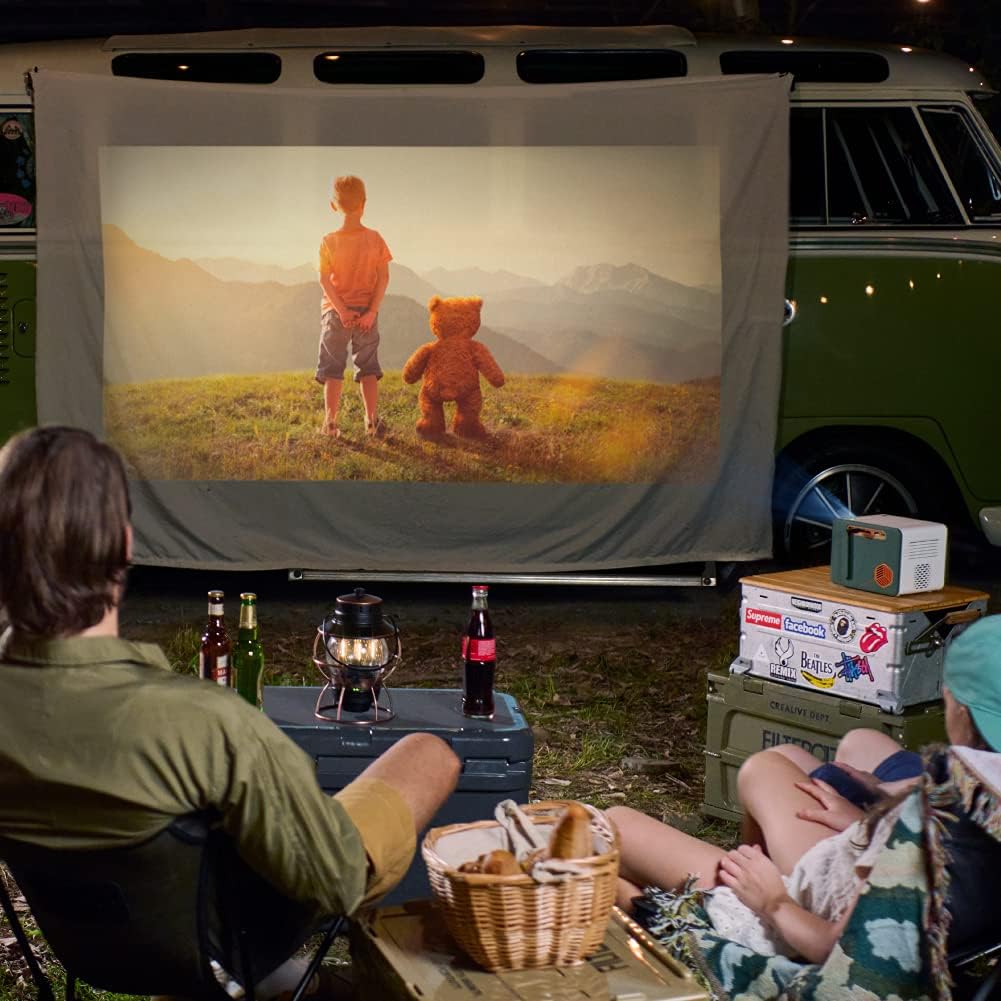 BenQ GS50 1080p Wireless Outdoor Projector | Smart Android TV | WiFi & Bluetooth | 2.1 Channel Speakers with Extra Bass | HDR10 | Autofocus & Keystone | Portable Movie Projector for Camping & Home image 2