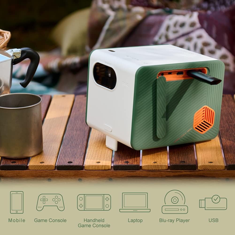 BenQ GS50 1080p Wireless Outdoor Projector | Smart Android TV | WiFi & Bluetooth | 2.1 Channel Speakers with Extra Bass | HDR10 | Autofocus & Keystone | Portable Movie Projector for Camping & Home image 6