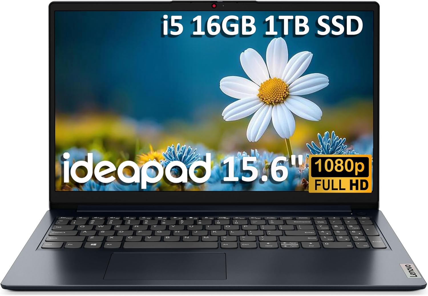 Lenovo IdeaPad (15.6" FHD Anti-Glare, Intel Core i5-1235U (> i7-1165G7), 16GB RAM, 1TB SSD), Laptop for Home, Student, Business, Webcam w/ Shutter, 10-Hour Long Battery Life, Win 11 Home in S Mode image 1