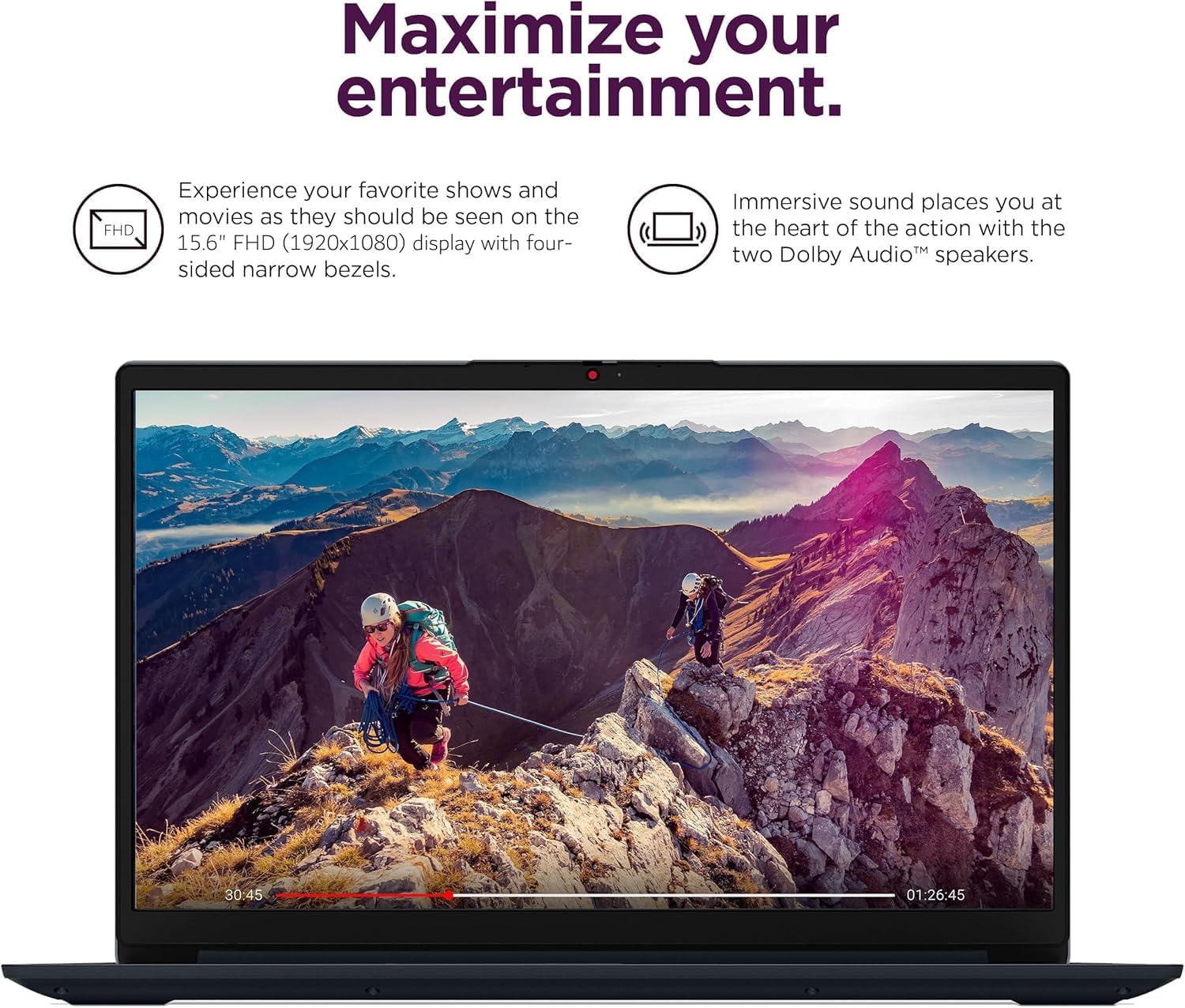 Lenovo IdeaPad (15.6" FHD Anti-Glare, Intel Core i5-1235U (> i7-1165G7), 16GB RAM, 1TB SSD), Laptop for Home, Student, Business, Webcam w/ Shutter, 10-Hour Long Battery Life, Win 11 Home in S Mode image 3