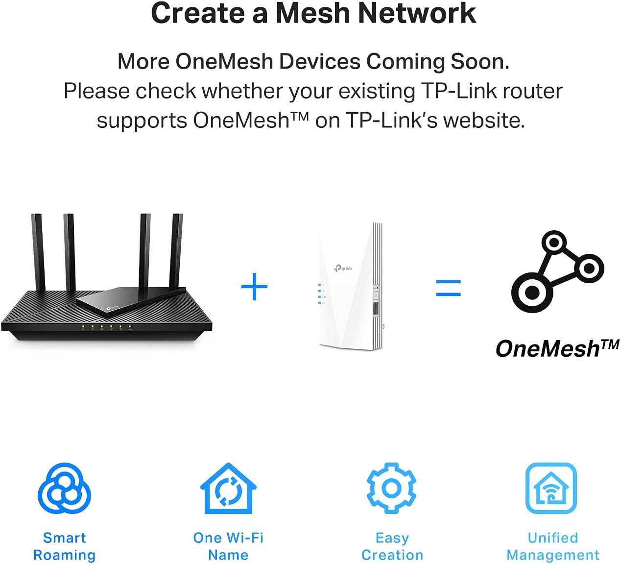 TP-Link AX1500 WiFi Extender Internet Booster(RE500X), WiFi 6 Range Extender Covers up to 1500 sq.ft and 25 Devices,Dual Band, AP Mode w/Gigabit Port, APP Setup, OneMesh Compatible image 5