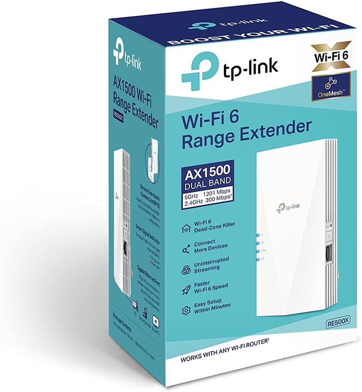 TP-Link AX1500 WiFi Extender Internet Booster(RE500X), WiFi 6 Range Extender Covers up to 1500 sq.ft and 25 Devices,Dual Band, AP Mode w/Gigabit Port, APP Setup, OneMesh Compatible image 7
