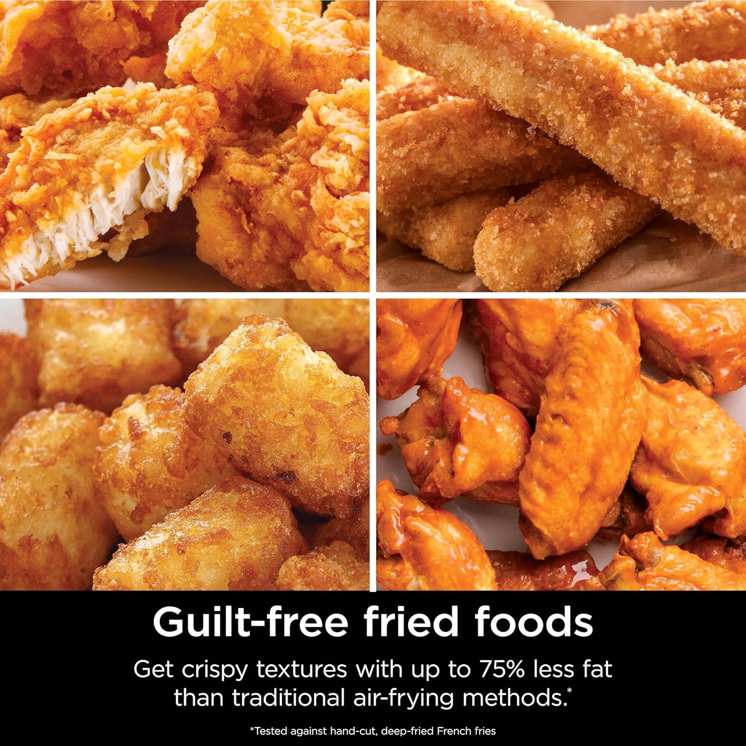 Ninja Air Fryer Pro XL 7-in-1, Max Crisp Tech, 450F for Hotter, Crispy Results, 6.5 QT Capacity fits 9lb wings, Max Crisp, Broil, Air Fry, Roast, Bake, Reheat, Dehydrate, Space Saving, Grey, AF182AMZ image 8