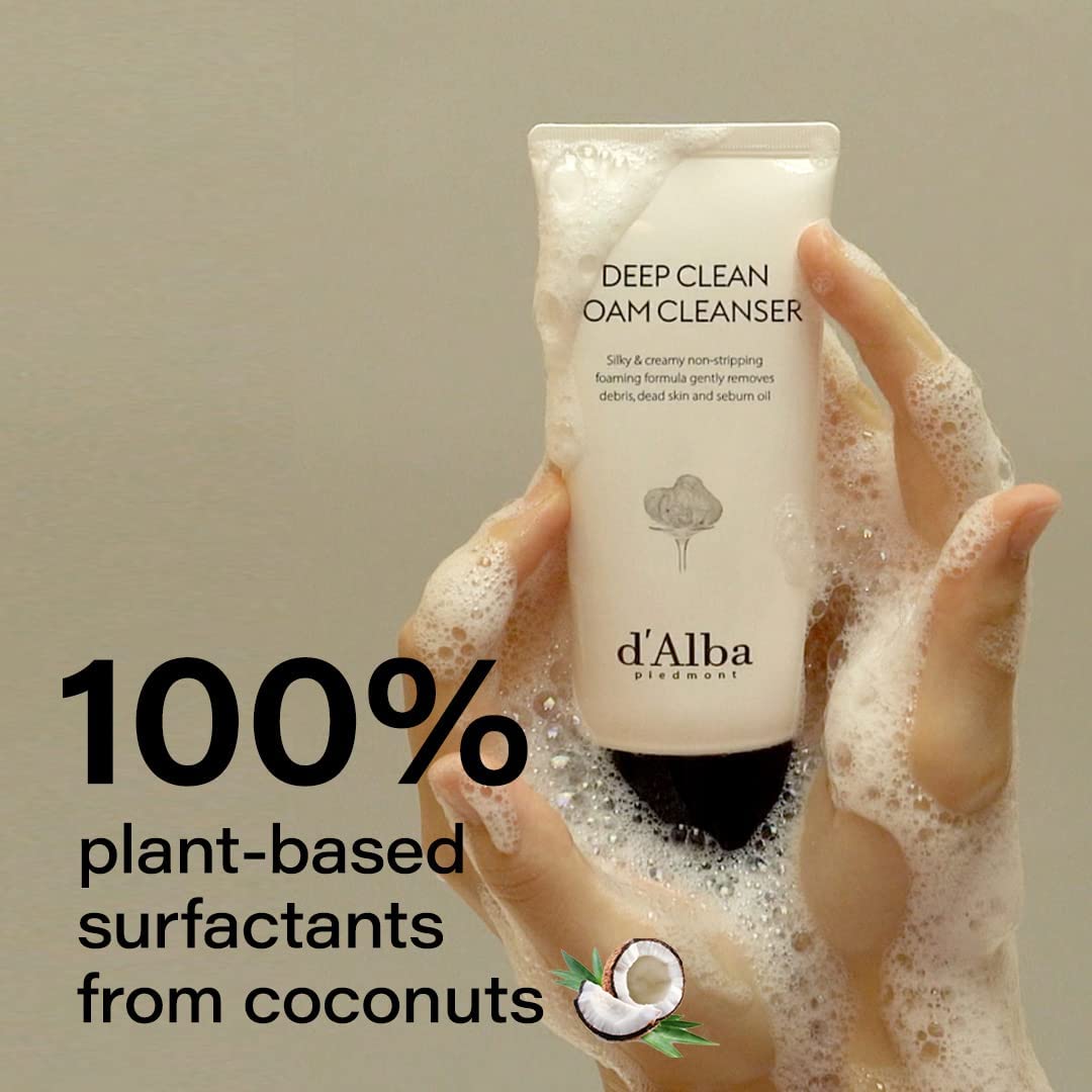 d'alba Piedmont Italian White Truffle Deep Foam Cleanser, Vegan Skincare, Gentle Foam Cleanser with White Truffles for All Skin Types, Safe for Sensitive Skin, Hypoallergenic image 4