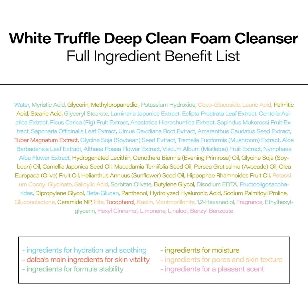 d'alba Piedmont Italian White Truffle Deep Foam Cleanser, Vegan Skincare, Gentle Foam Cleanser with White Truffles for All Skin Types, Safe for Sensitive Skin, Hypoallergenic image 6