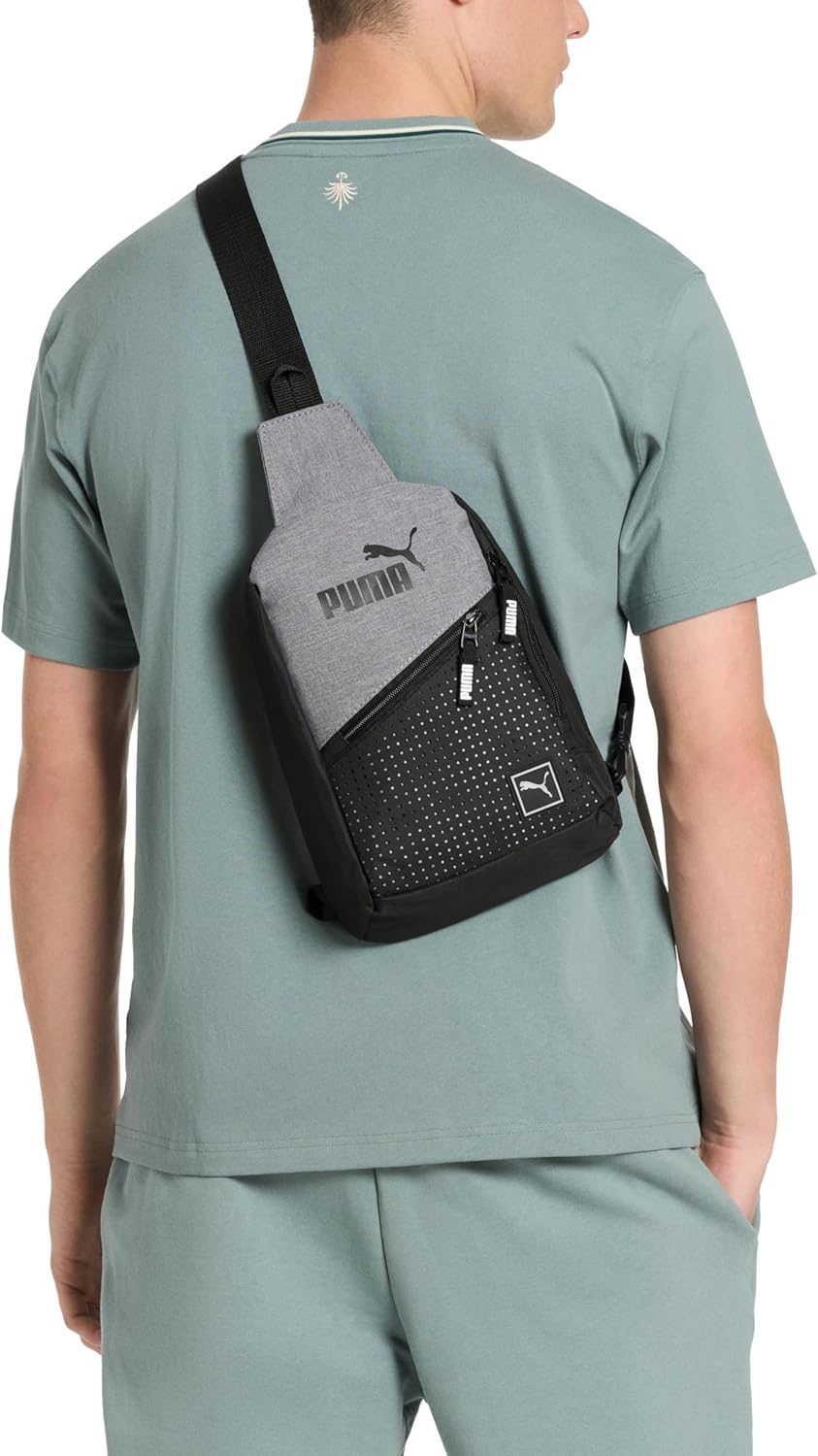 PUMA EVERCAT SIDEWALL SLING BACKPACK, One Size, Heather Grey image 7
