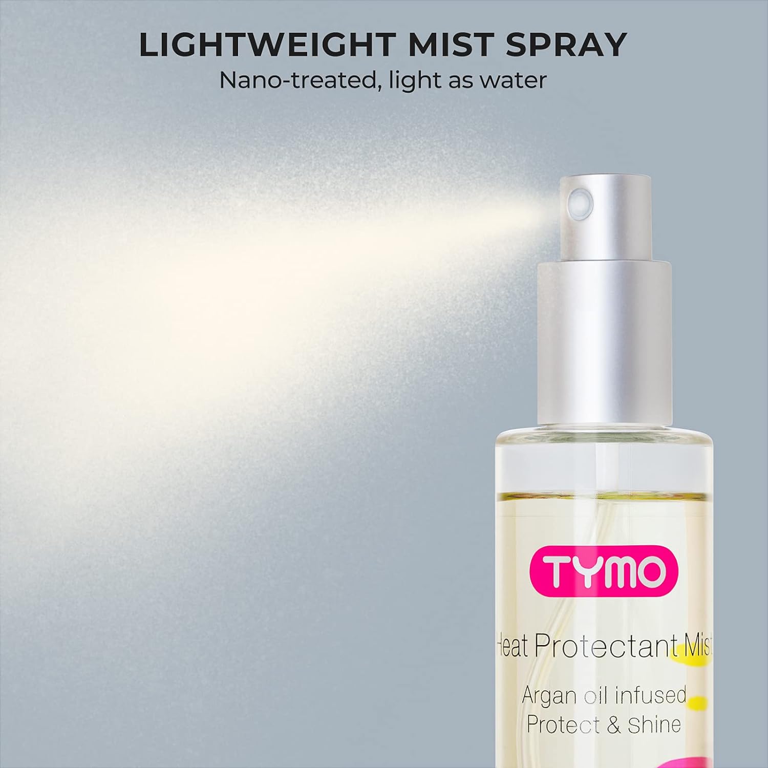 TYMO Heat Protectant Spray for Hair with Argan Oil for Styling Tools, Heat Protection Spray to Smooth & Hydrate, Natural Clean Formulation, Multi-benefit Treatment, Lightweight for All Hair Types image 6