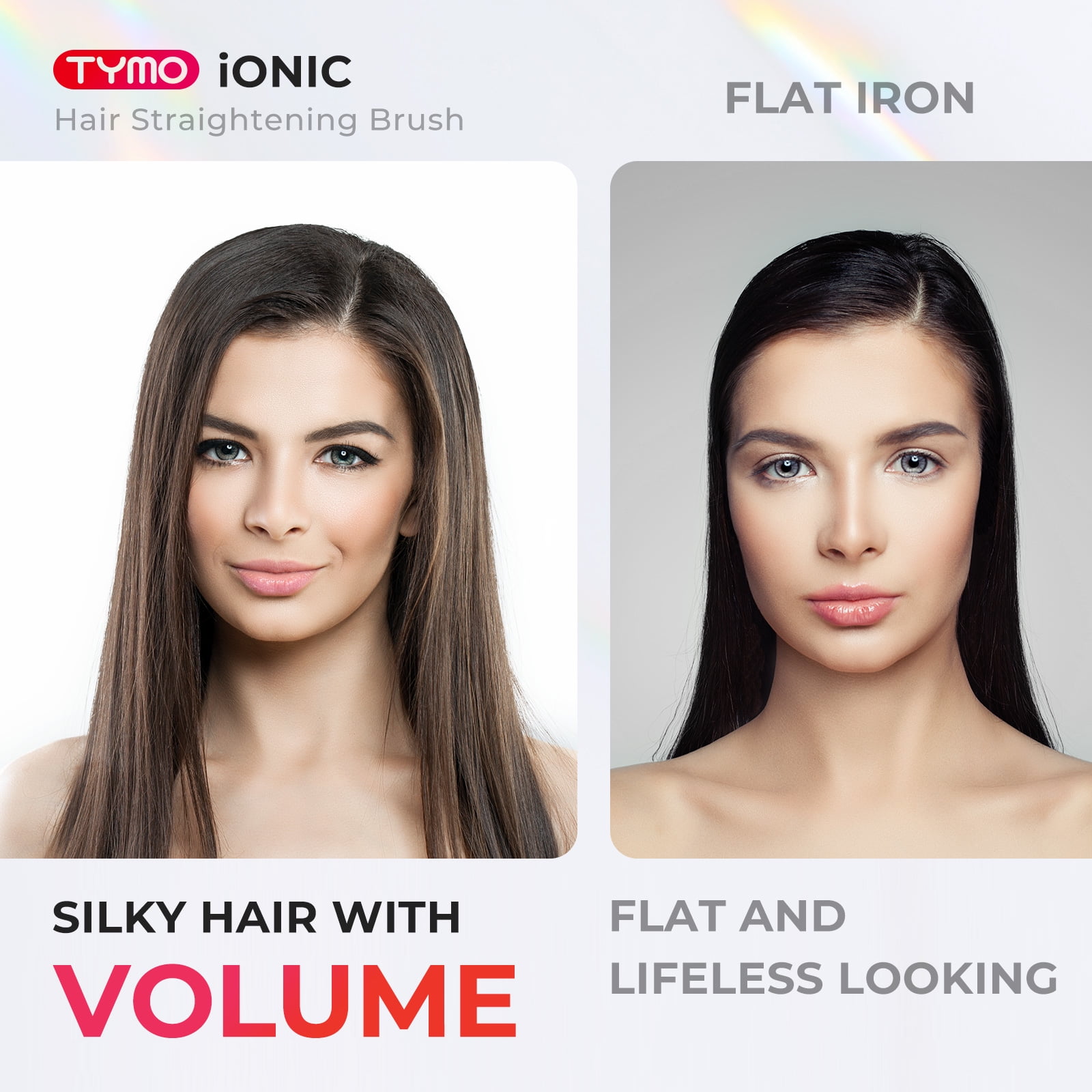 TYMO Ionic Hair Straightener Brush with 16 Temp Setting, LED Display Flat Iron Comb, Dual Voltage image 4