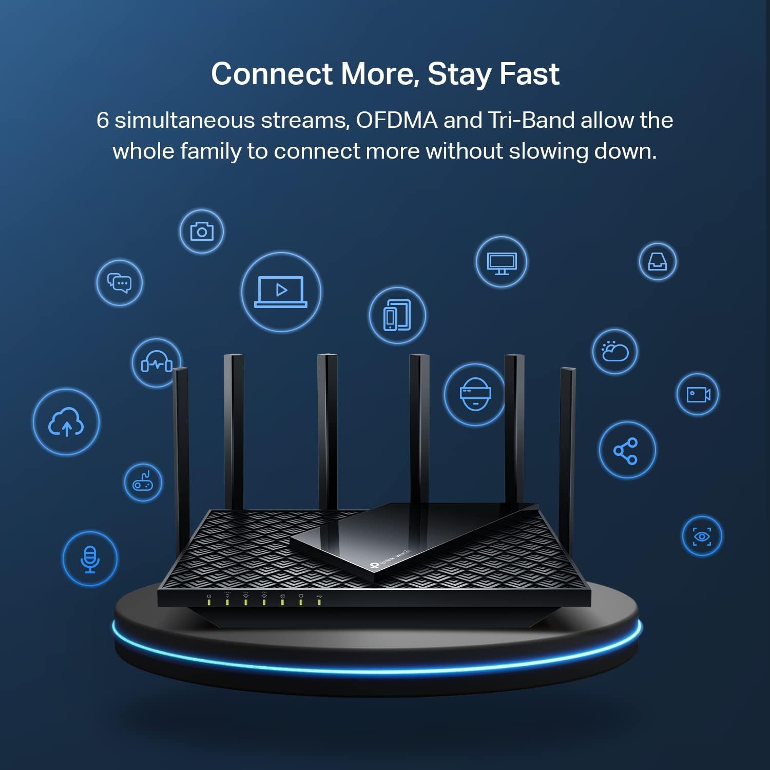 TP-Link AXE5400 Tri-Band WiFi 6E Router (Archer AXE75)- Gigabit Wireless Internet Router, ax Router for Gaming, VPN Router, OneMesh, WPA3, Black image 5