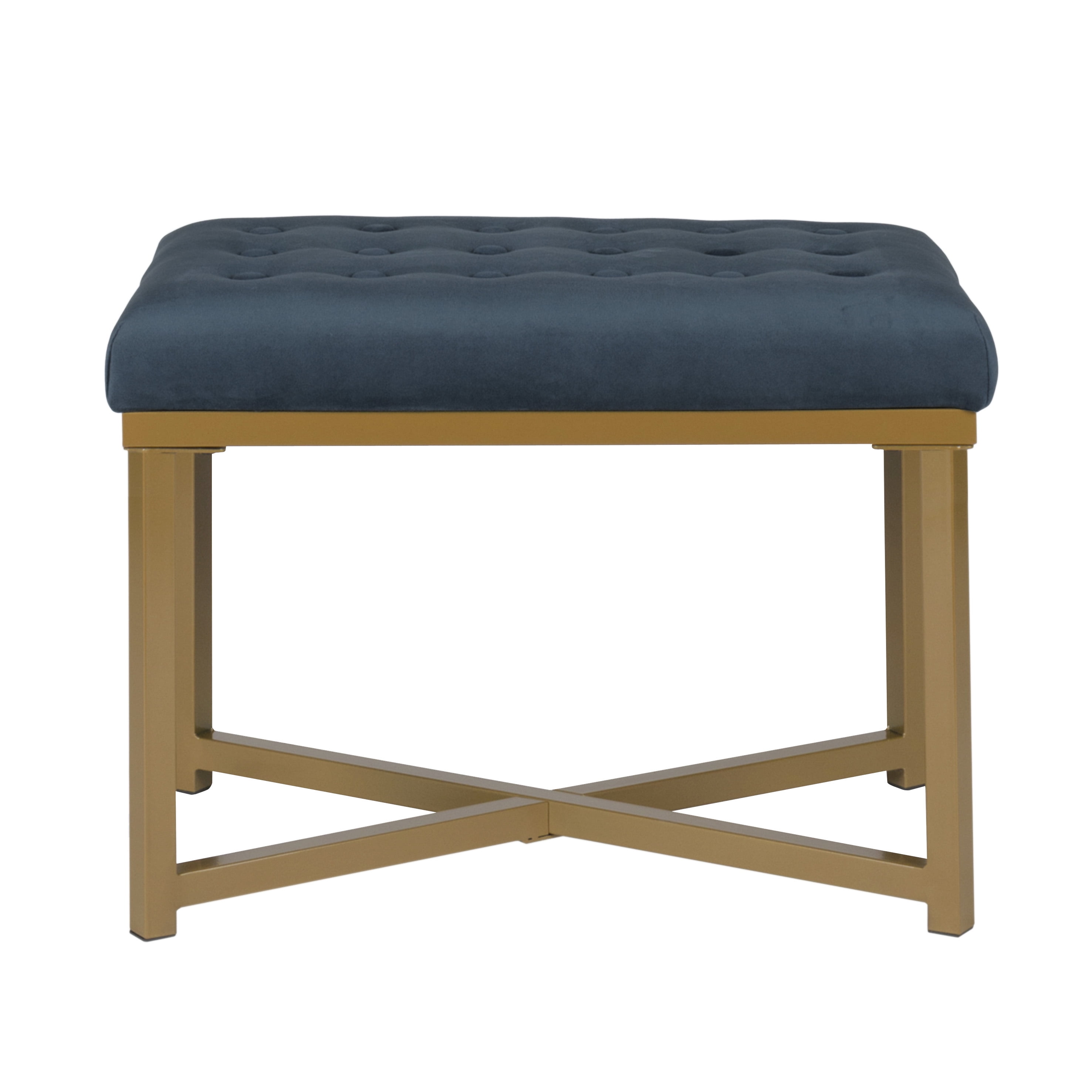 HomePop Decorative Velvet Tufted Ottoman, Multiple Colors image 5