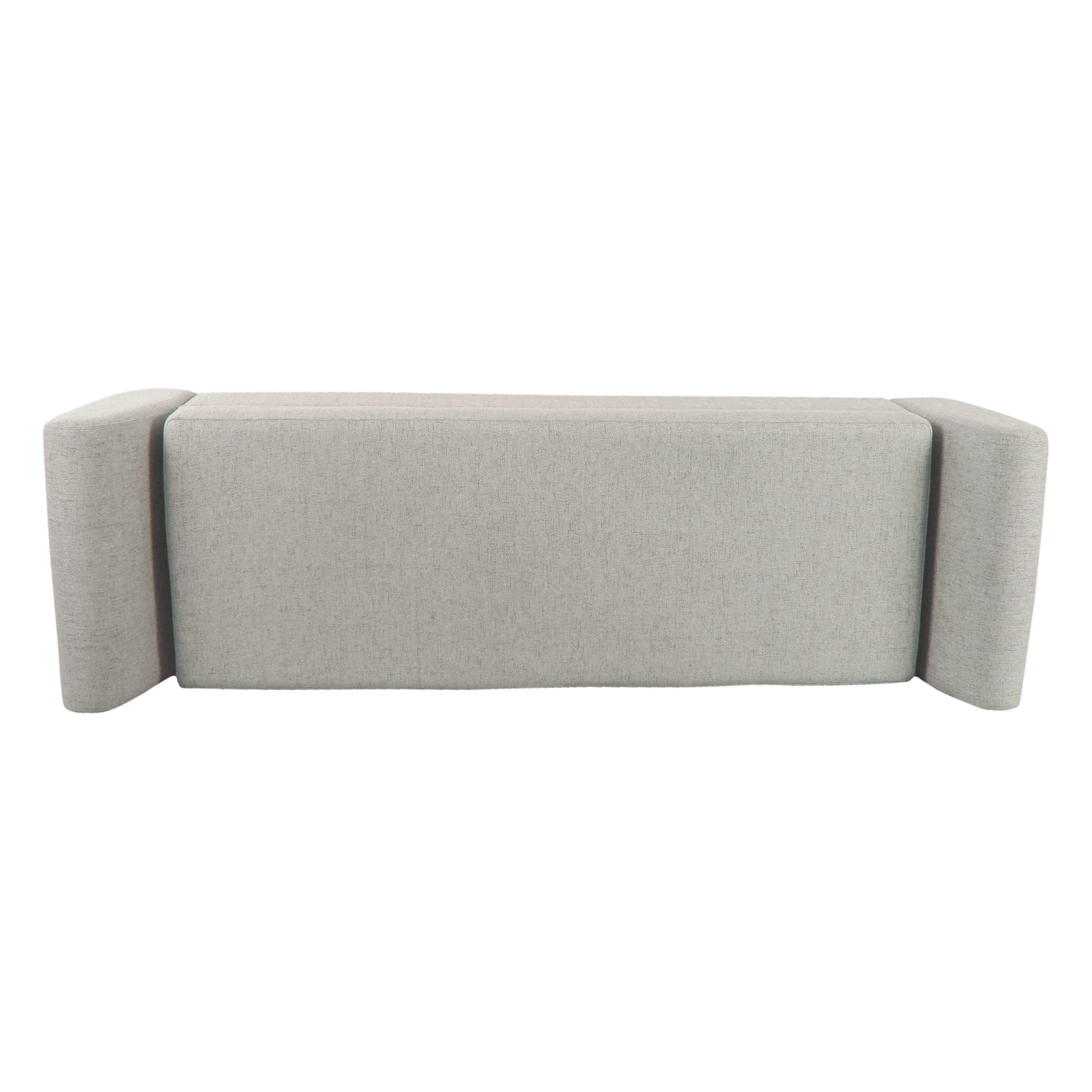 HomePop Modern Storage Bench with Wood Legs - Gray Woven image 6