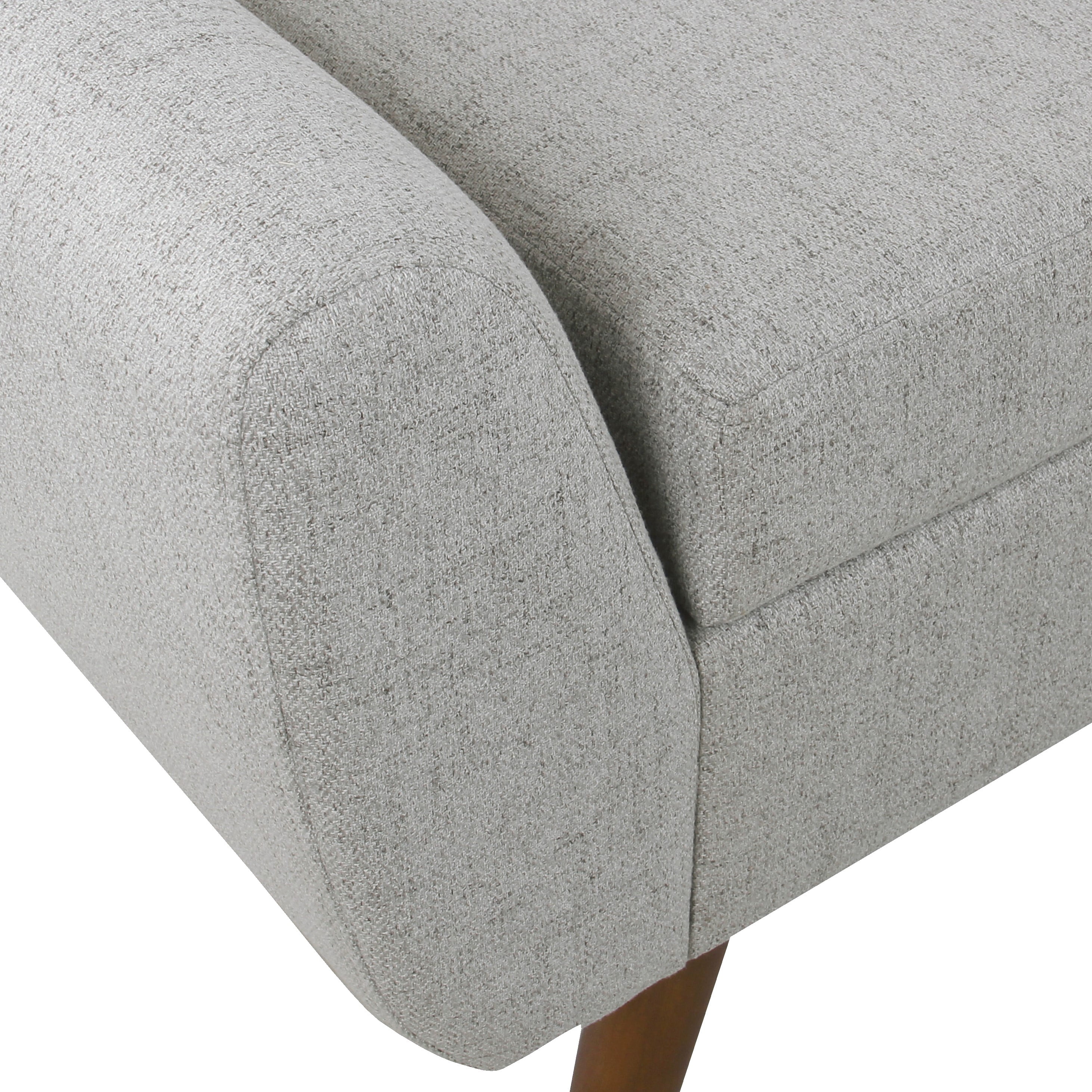 HomePop Modern Storage Bench with Wood Legs - Gray Woven image 7