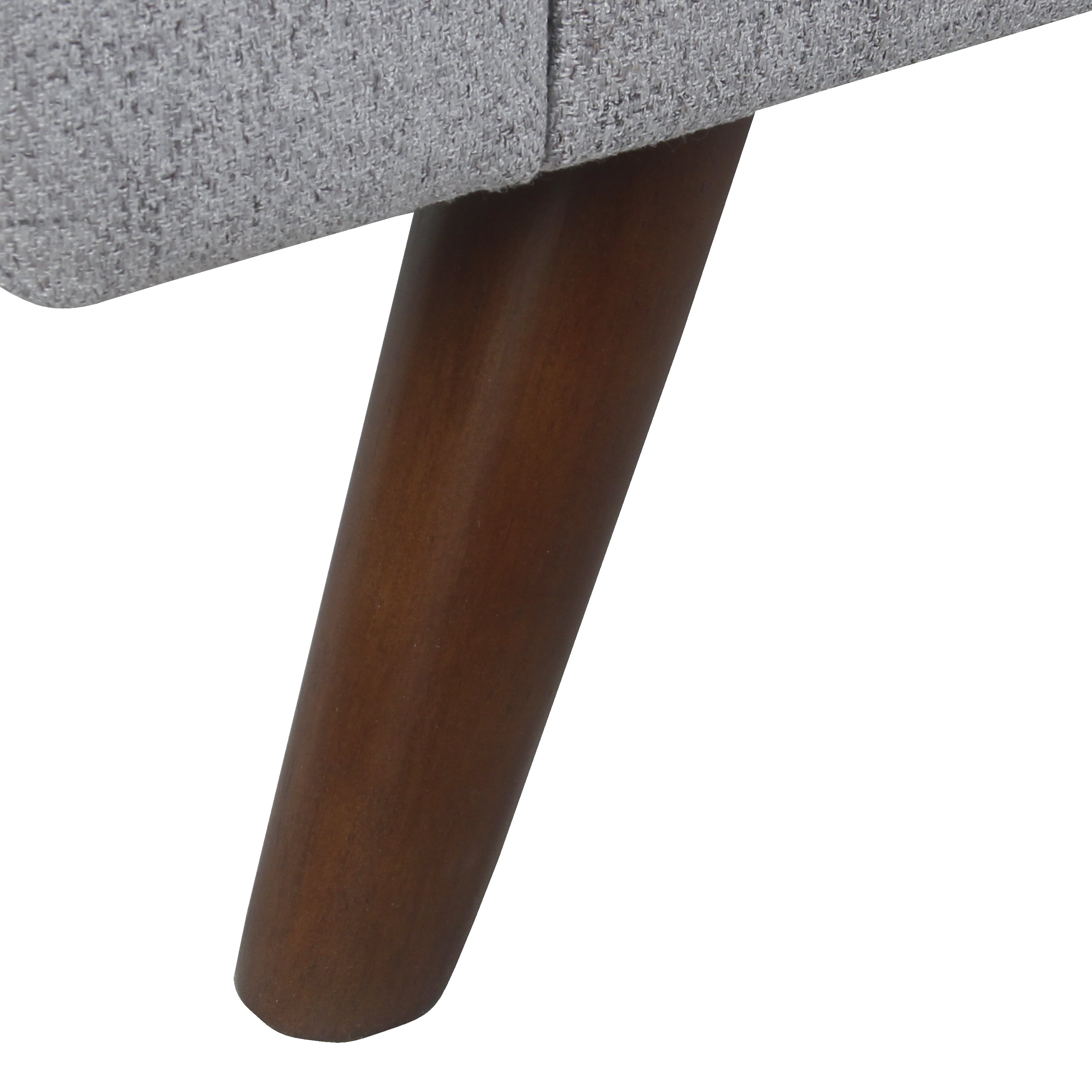 HomePop Modern Storage Bench with Wood Legs - Gray Woven image 9