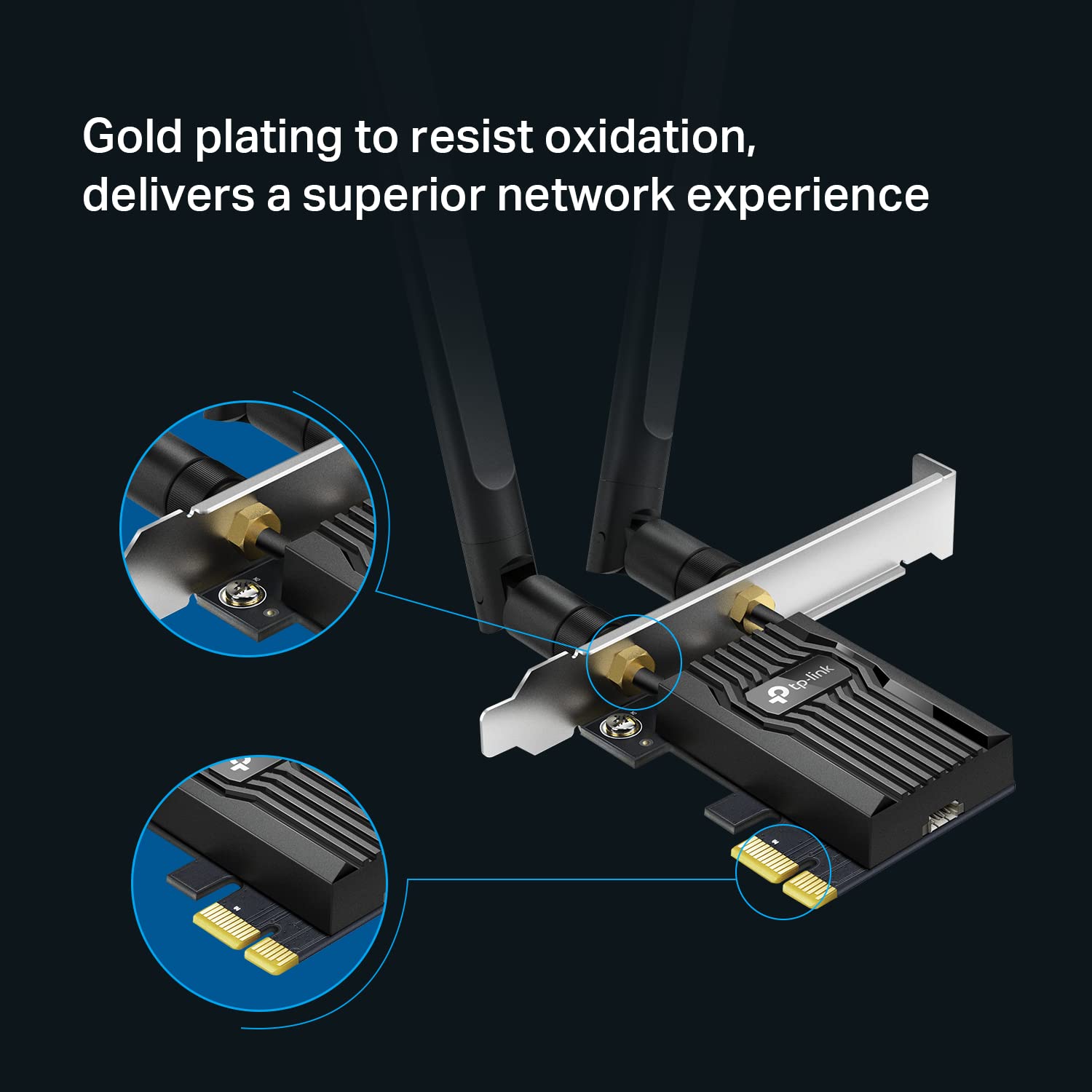 TP-Link WiFi 6 PCIe WiFi Card for Desktop PC AX3000 (Archer TX55E), Bluetooth 5.2, WPA3, 802.11ax Dual Band Wireless Adapter with MU-MIMO, Ultra-Low Latency, Supports Windows 11, 10 (64bit) Only image 7