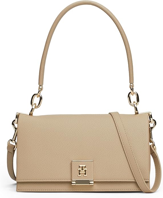 Tommy Hilfiger Leather Shoulder Bag with Removable Crossbody Strap image 1