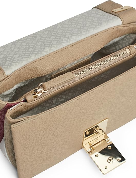 Tommy Hilfiger Leather Shoulder Bag with Removable Crossbody Strap image 4