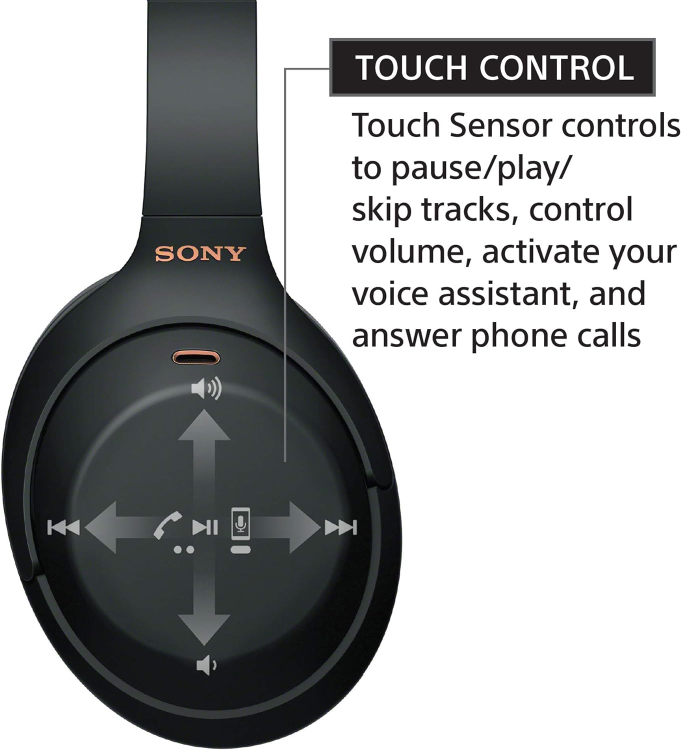 Sony WH-1000XM4 Wireless Premium Noise Canceling Overhead Headphones with Mic for Phone-Call and Alexa Voice Control, Black WH1000XM4 image 5