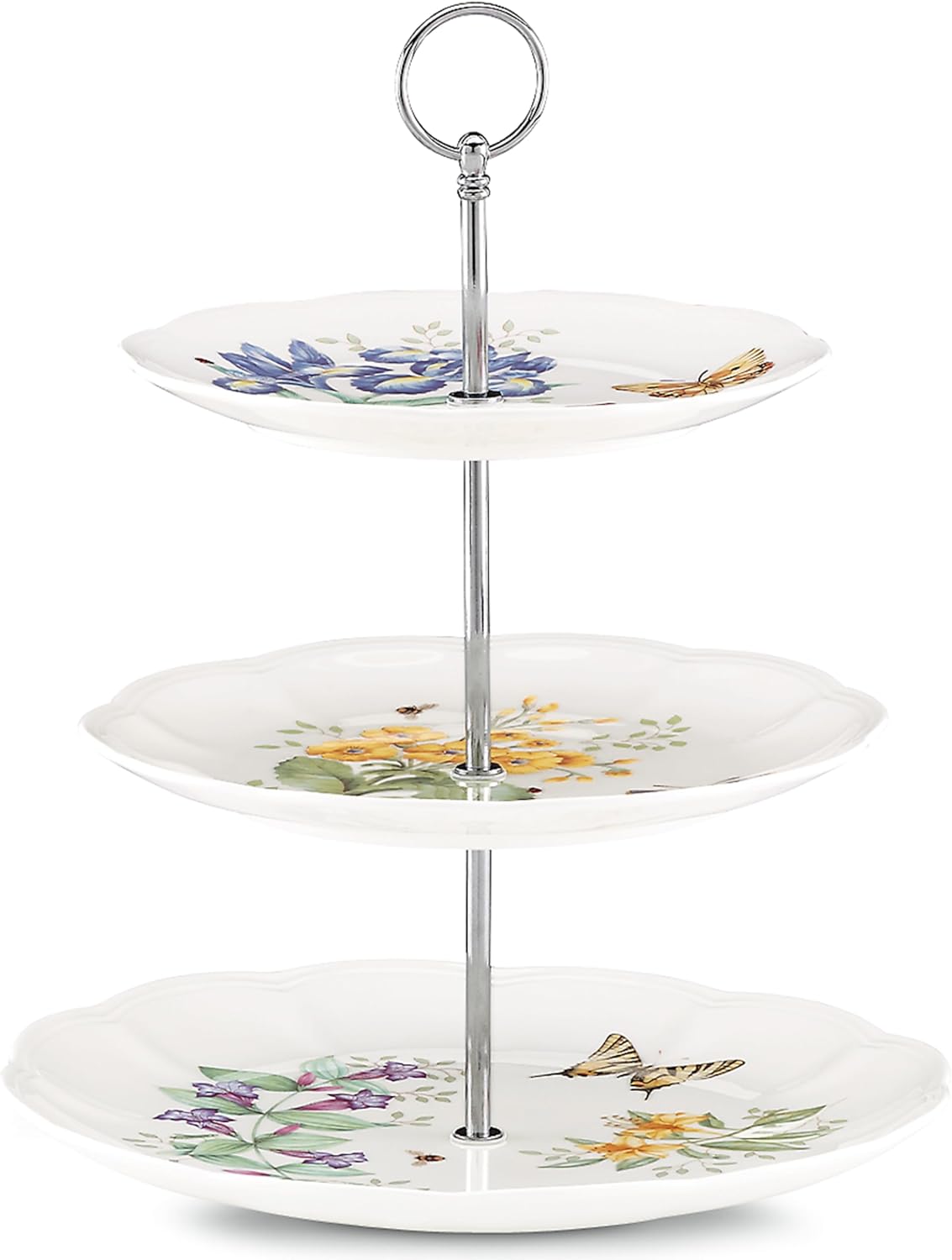 Lenox Butterfly Meadow 3-Tiered Server, 4.10 LB, Multi image 1
