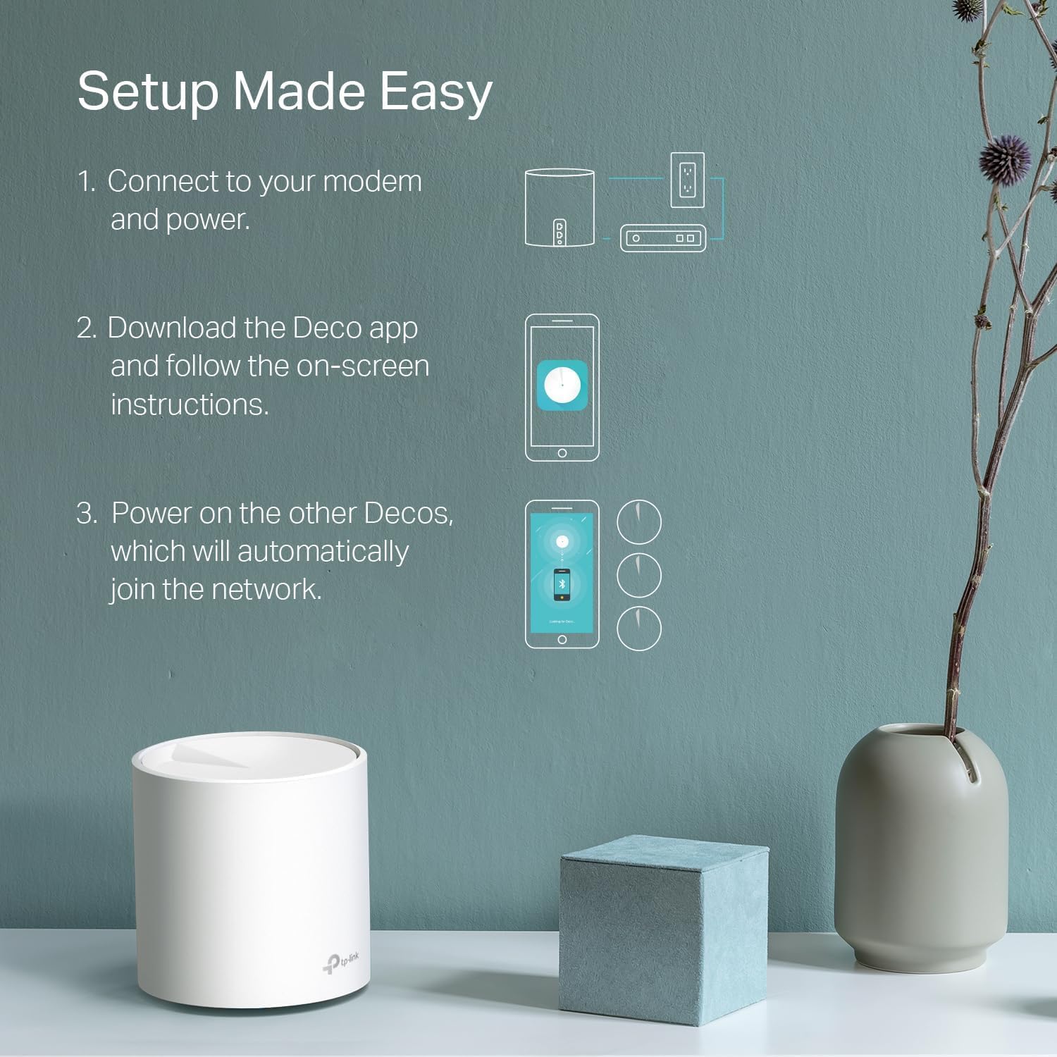 TP-Link Deco WiFi 6 Mesh WiFi System(Deco X20) - Covers up to 2200 Sq.Ft, Replaces Wireless Internet Routers and Extenders, 1-Pack, White image 8