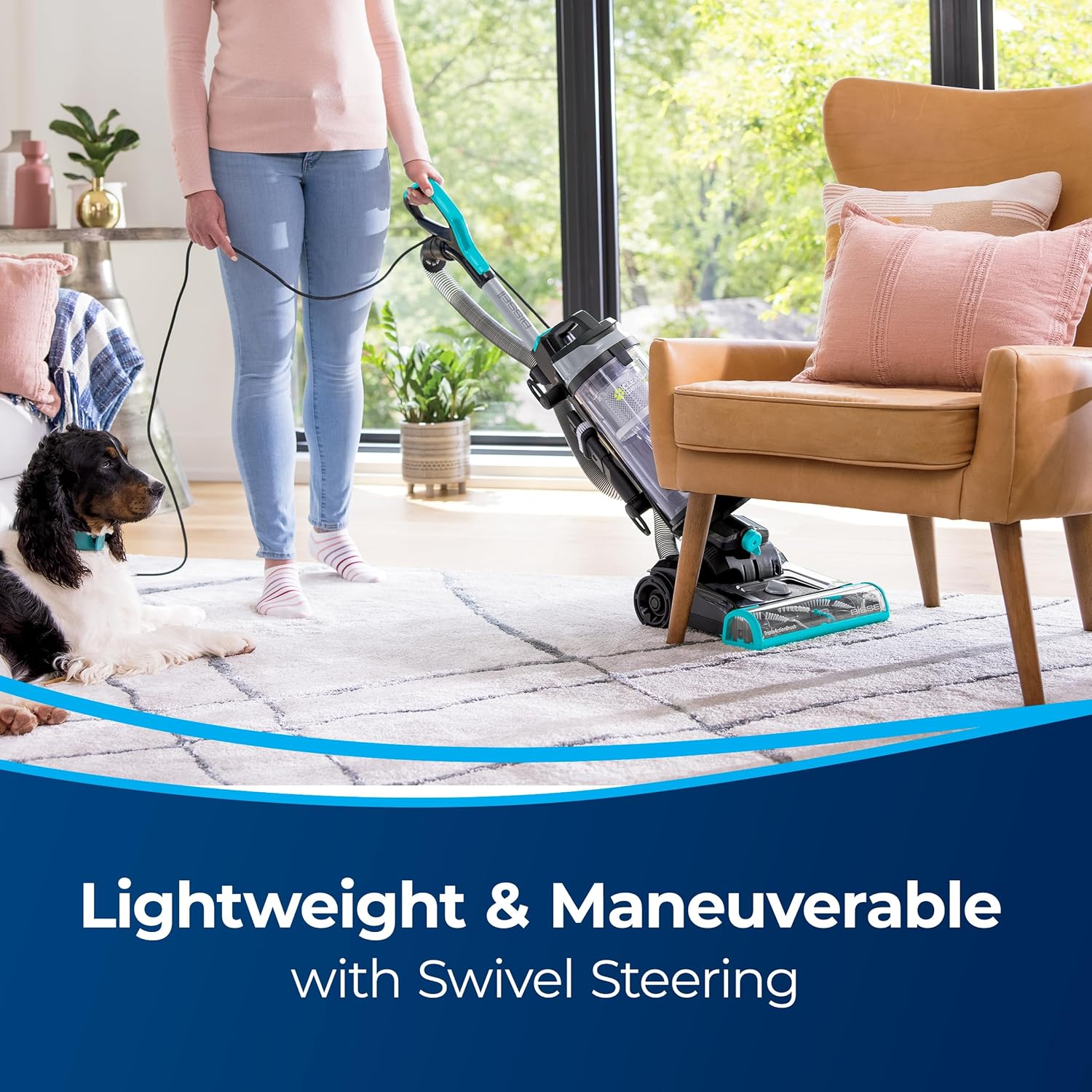 Bissell CleanView Swivel Pet Reach Full-Size Vacuum Cleaner, with Quick Release Wand, & Swivel Steering, 3198A, Color May Vary image 6