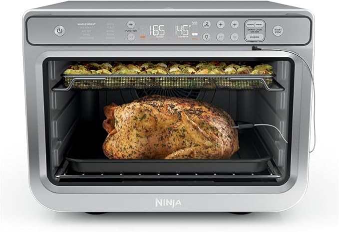 Ninja Prestige Smart XL with Pro Cook System 10-in-1 Air Fry Digital Countertop Convection Toaster Oven with Air Fry, Air Roast, Broil & Bake, Pro Cook Thermometer, 1800 Watts, Stainless Steel, DT551 image 1
