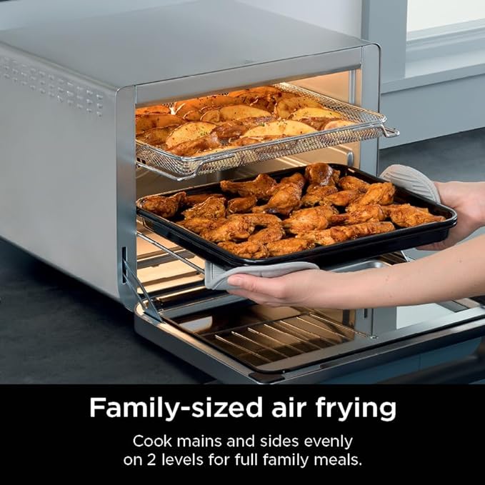 Ninja Prestige Smart XL with Pro Cook System 10-in-1 Air Fry Digital Countertop Convection Toaster Oven with Air Fry, Air Roast, Broil & Bake, Pro Cook Thermometer, 1800 Watts, Stainless Steel, DT551 image 3