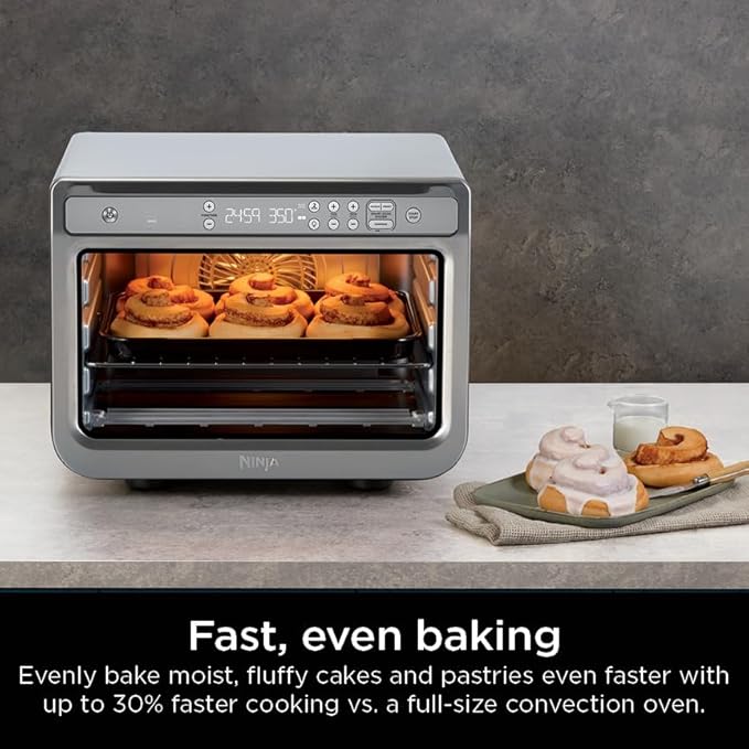 Ninja Prestige Smart XL with Pro Cook System 10-in-1 Air Fry Digital Countertop Convection Toaster Oven with Air Fry, Air Roast, Broil & Bake, Pro Cook Thermometer, 1800 Watts, Stainless Steel, DT551 image 4
