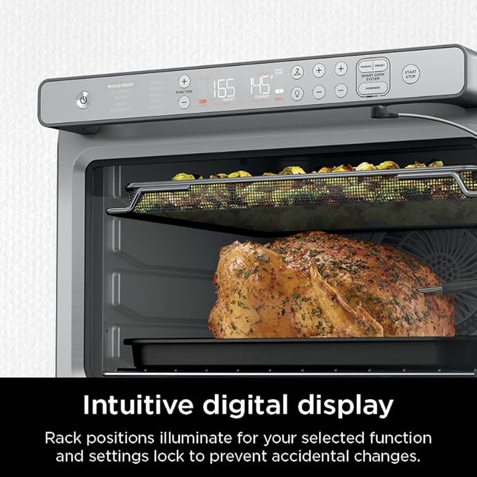 Ninja Prestige Smart XL with Pro Cook System 10-in-1 Air Fry Digital Countertop Convection Toaster Oven with Air Fry, Air Roast, Broil & Bake, Pro Cook Thermometer, 1800 Watts, Stainless Steel, DT551 image 5