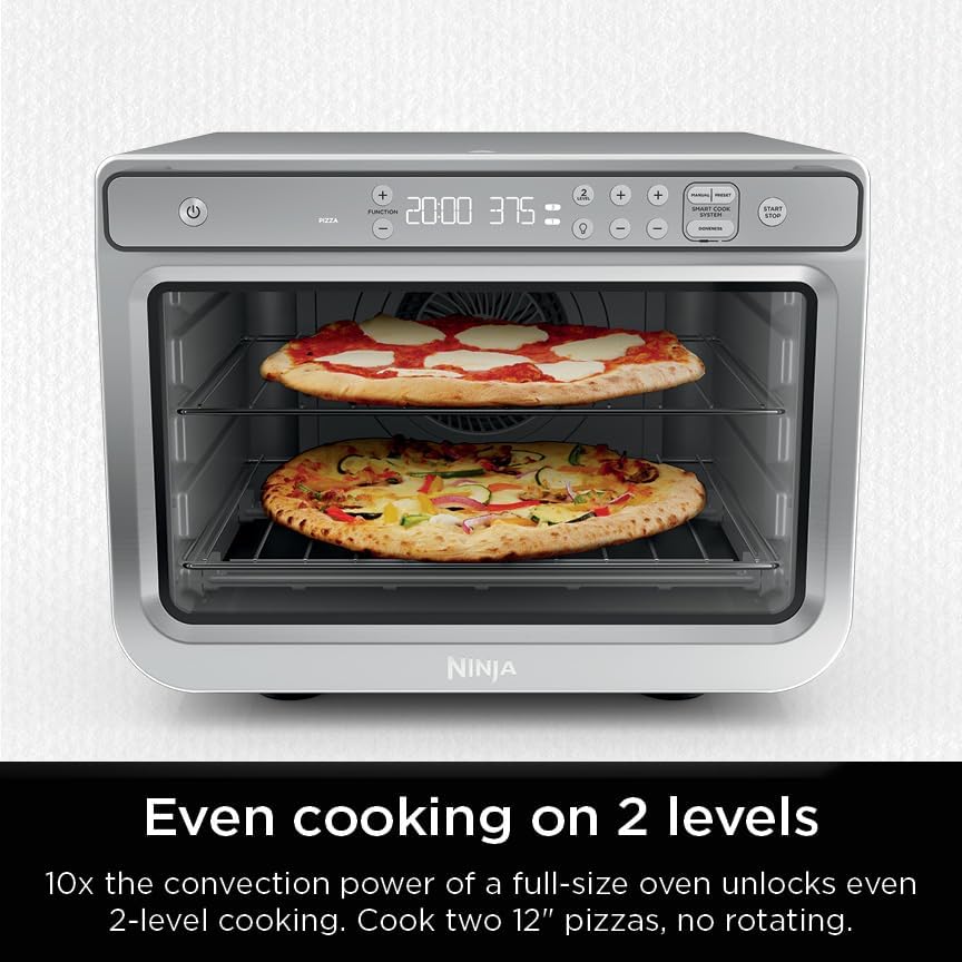 Ninja Prestige Smart XL with Pro Cook System 10-in-1 Air Fry Digital Countertop Convection Toaster Oven with Air Fry, Air Roast, Broil & Bake, Pro Cook Thermometer, 1800 Watts, Stainless Steel, DT551 image 7