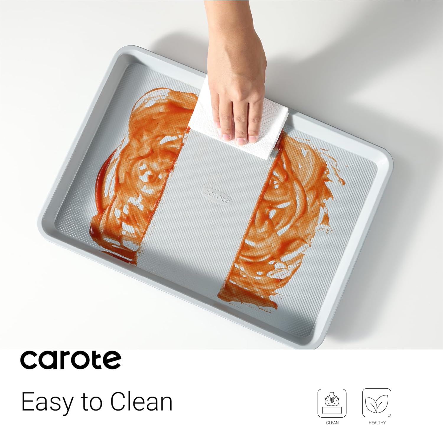 CAROTE 3-Piece Baking Pan Set - Bakeware Set, Baking Sheet Set Including 13 Inch 15 Inch 17 Inch Sheet Pan, Cookie Sheet for Baking, Royal Violet, Blue & Grey image 4