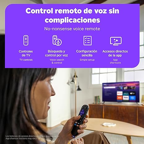 Roku Streambar 4K HDR Streaming Device & Premium Soundbar All in One (Spanish Edition) | Roku Streambar Dispositivo 4K HDR de Streaming y barra de sonido Premium Todo en uno con Control remoto de voz image 4