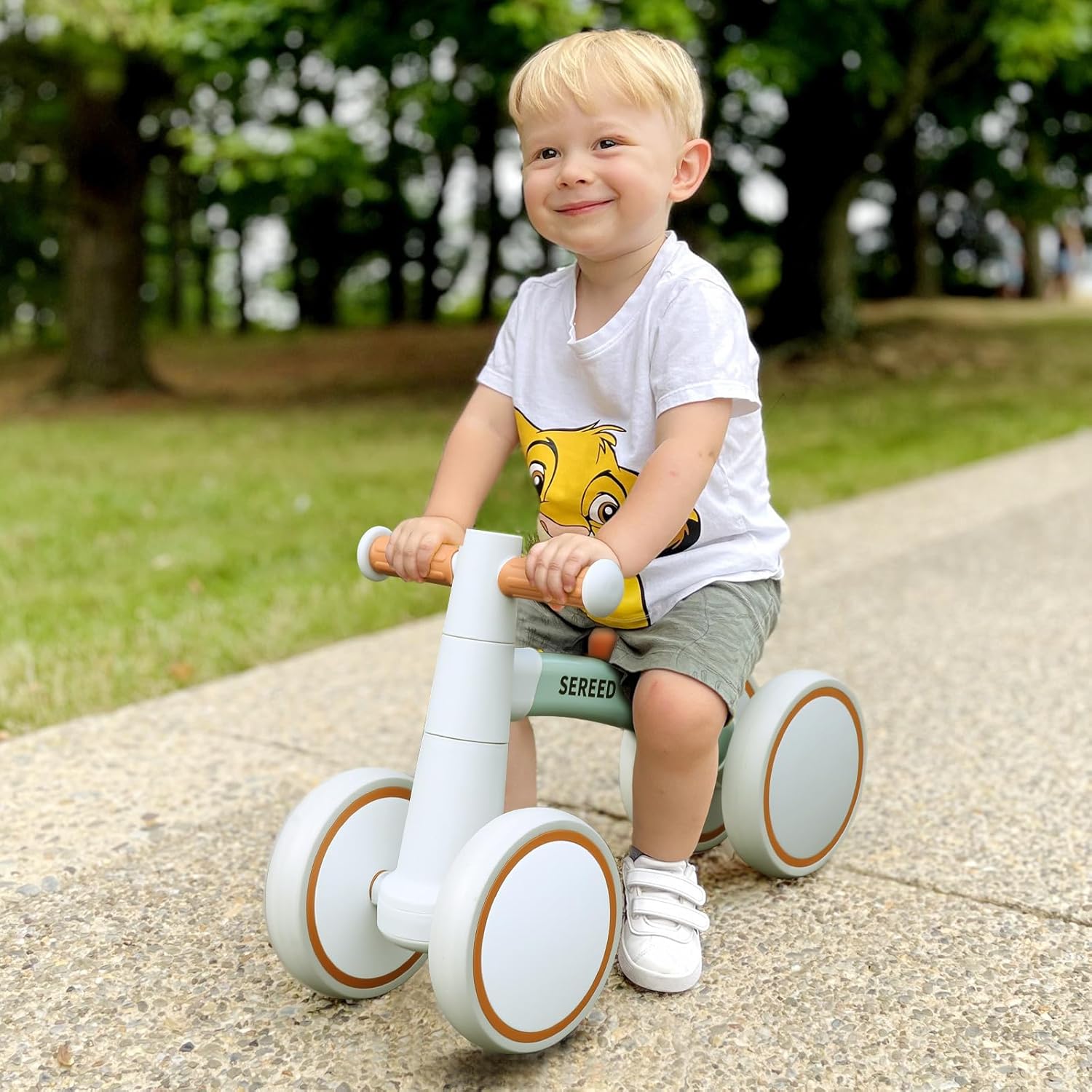 SEREED Baby Balance Bike for 1 Year Old Boys Girls 12-24 Month Toddler Balance Bike, 4 Wheels Toddler First Bike, First Birthday Gifts image 7