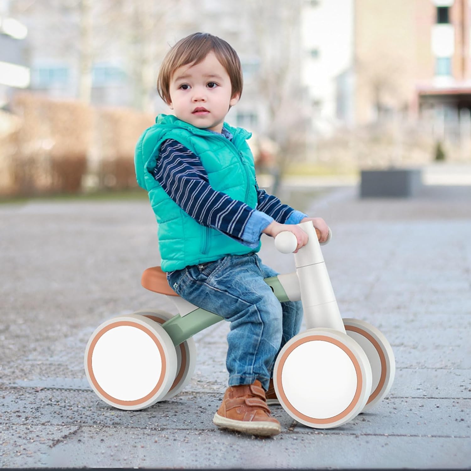 SEREED Baby Balance Bike for 1 Year Old Boys Girls 12-24 Month Toddler Balance Bike, 4 Wheels Toddler First Bike, First Birthday Gifts image 9