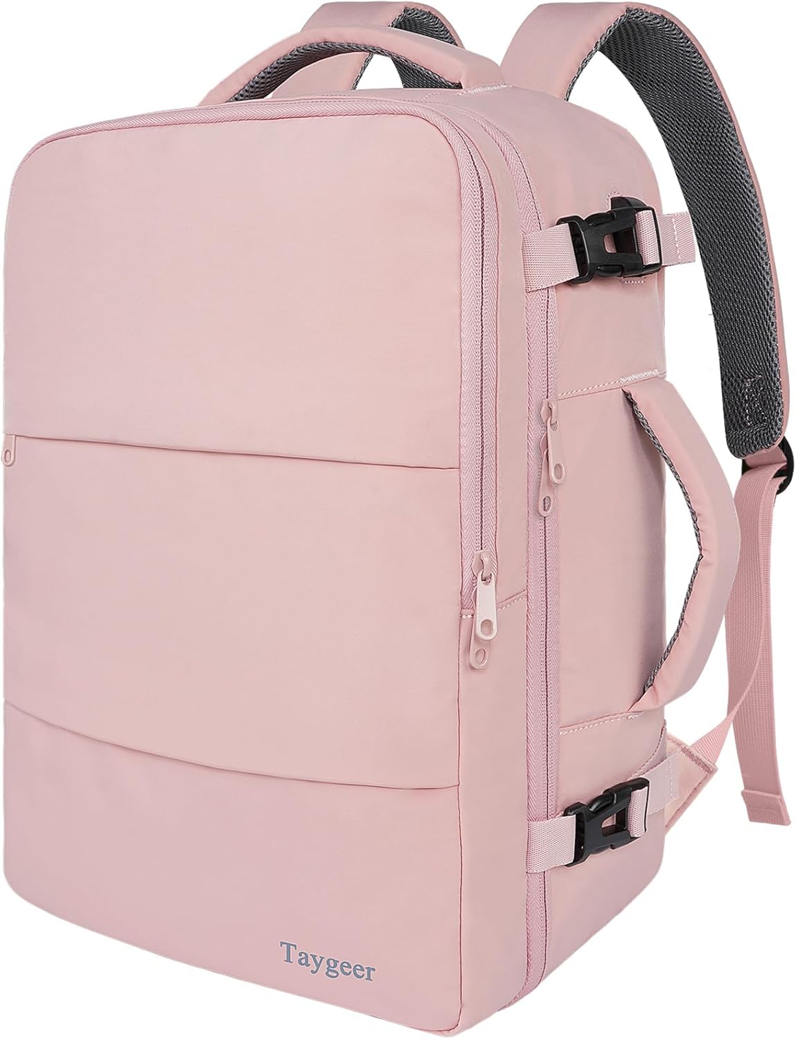 Taygeer Travel Backpack for Women, Carry On Backpack with USB Charging Port & Shoe Pouch, TSA 15.6inch Laptop Mochila Flight Approved, Nurse Bag Casual Daypack for Weekender Business Hiking, Pink image 1