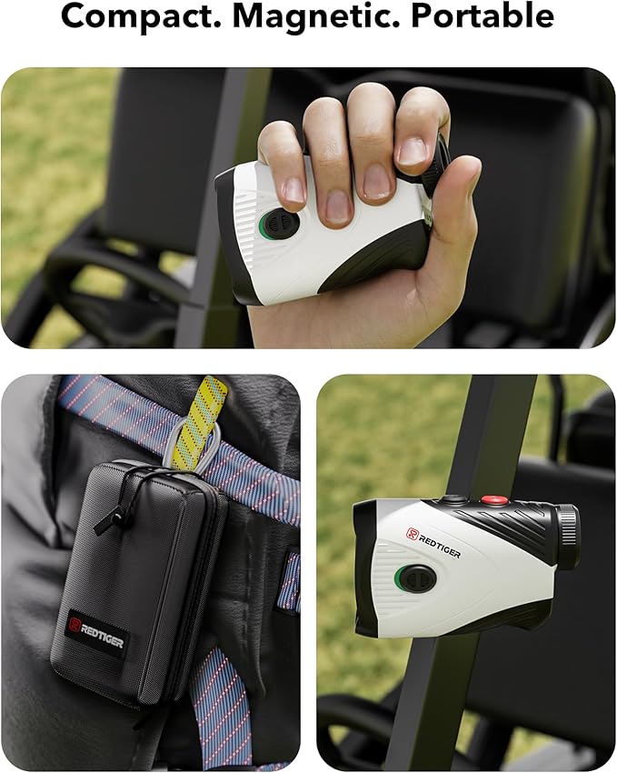 REDTIGER Golf Rangefinder with Slope, 1200 Yards Laser Range Finder Golfing, 7X Magnification, Flag Pole Locking Vibration, Rechargeable Range Finders with Magnet Stripe, GolfVue Series 1 image 6