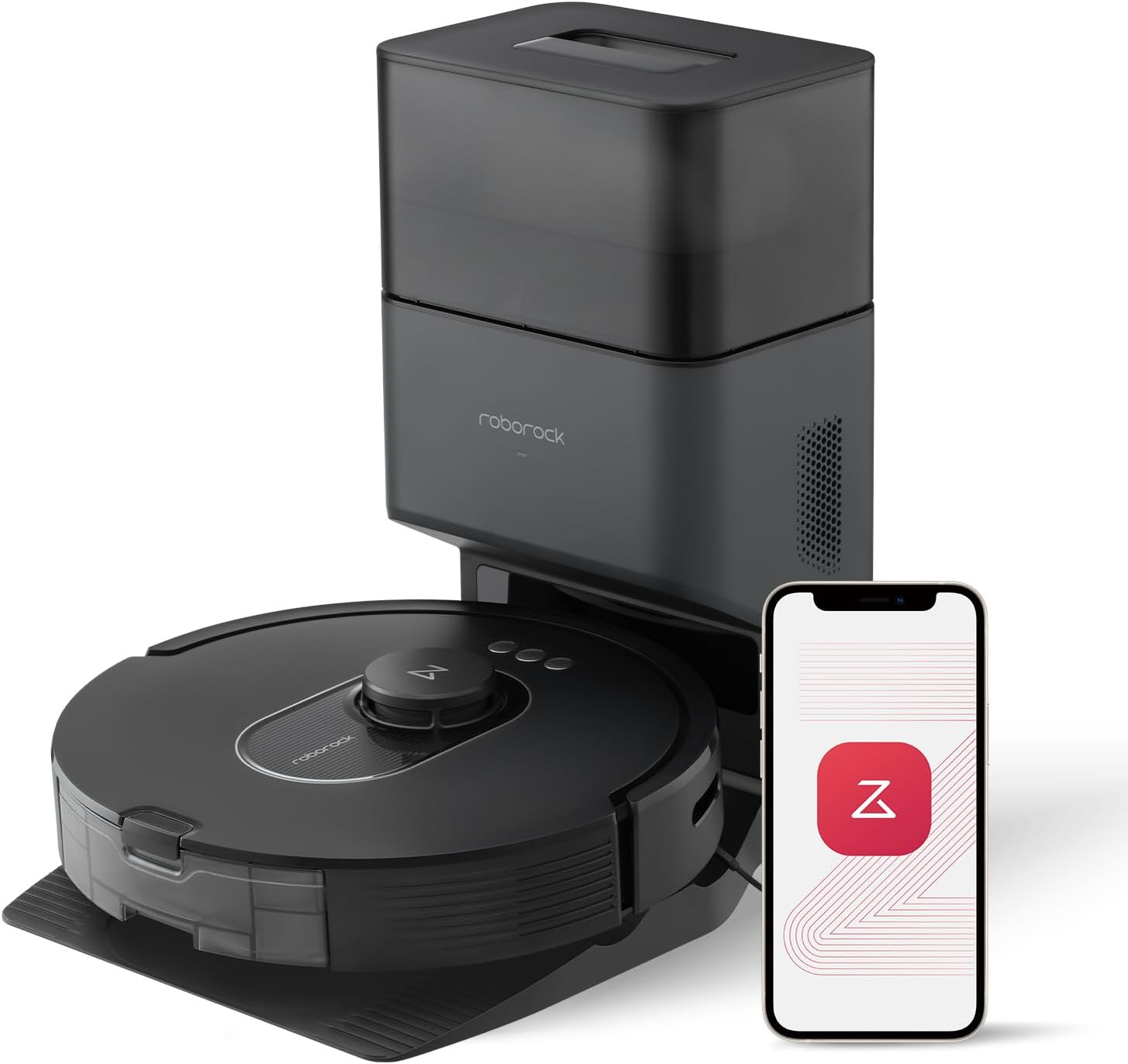 roborock Q5 Max+ Robot Vacuum with Self-Empty Dock, Upgraded from Q5+, 5500 Pa Suction, DuoRoller Brush, Hands-Free Cleaning for up to 7 Weeks, PreciSense LiDAR Navigation, App & Voice Control image 1