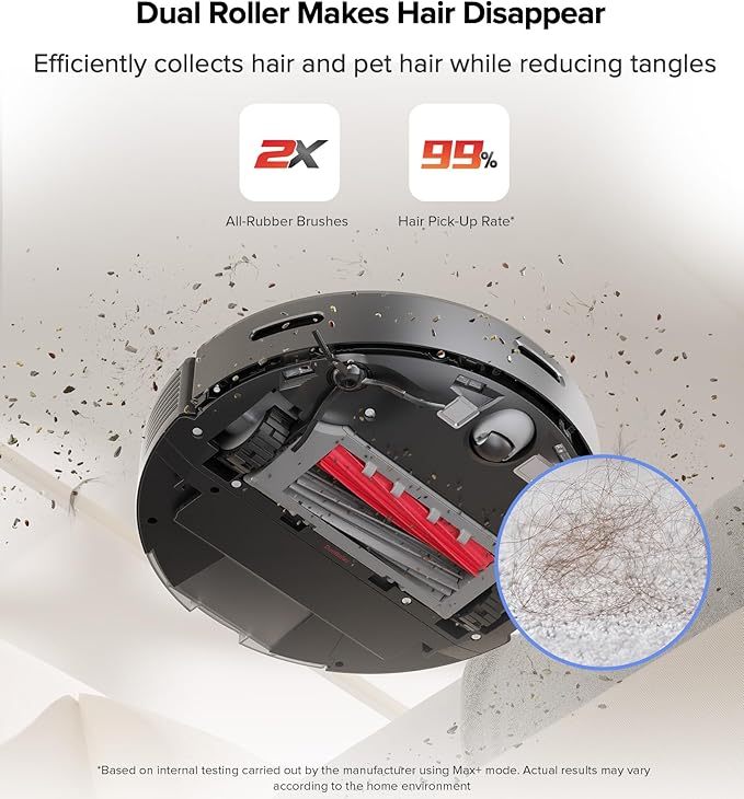 roborock Q5 Max+ Robot Vacuum with Self-Empty Dock, Upgraded from Q5+, 5500 Pa Suction, DuoRoller Brush, Hands-Free Cleaning for up to 7 Weeks, PreciSense LiDAR Navigation, App & Voice Control image 2